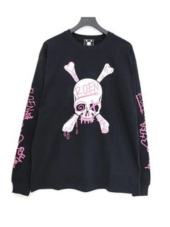 COLOR GRAPHIC T / 長袖Tシャツ / ブラック 【Roen】