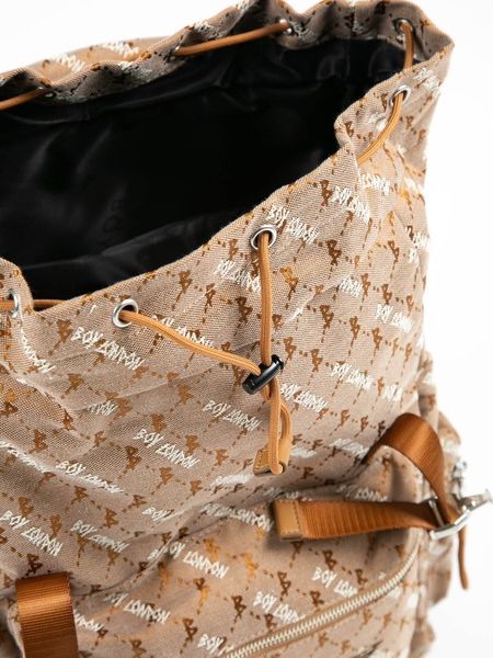 DOUBLE BUCKLE JACQUARD BACKPACK/ リュック / ブラウン