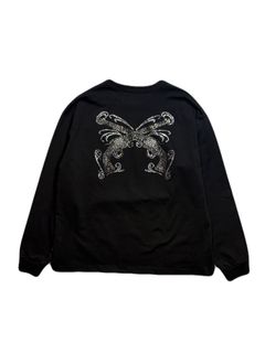 【予約品 3月9日(月) 18:00 締切】CROSSGUN CRY L/S T / クリスタルクロスガン ロンT / ブラック