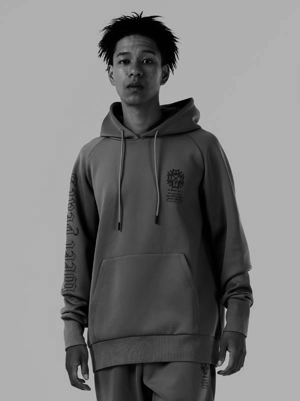 DOUBLE KNIT GOTHIC LOGO P/O HOODIE ブラック【SY32 by SWEET YEARS】