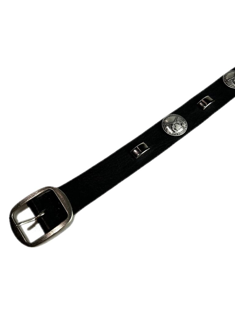 CONCHO LEATHER BELT / レザーベルト / ブラック