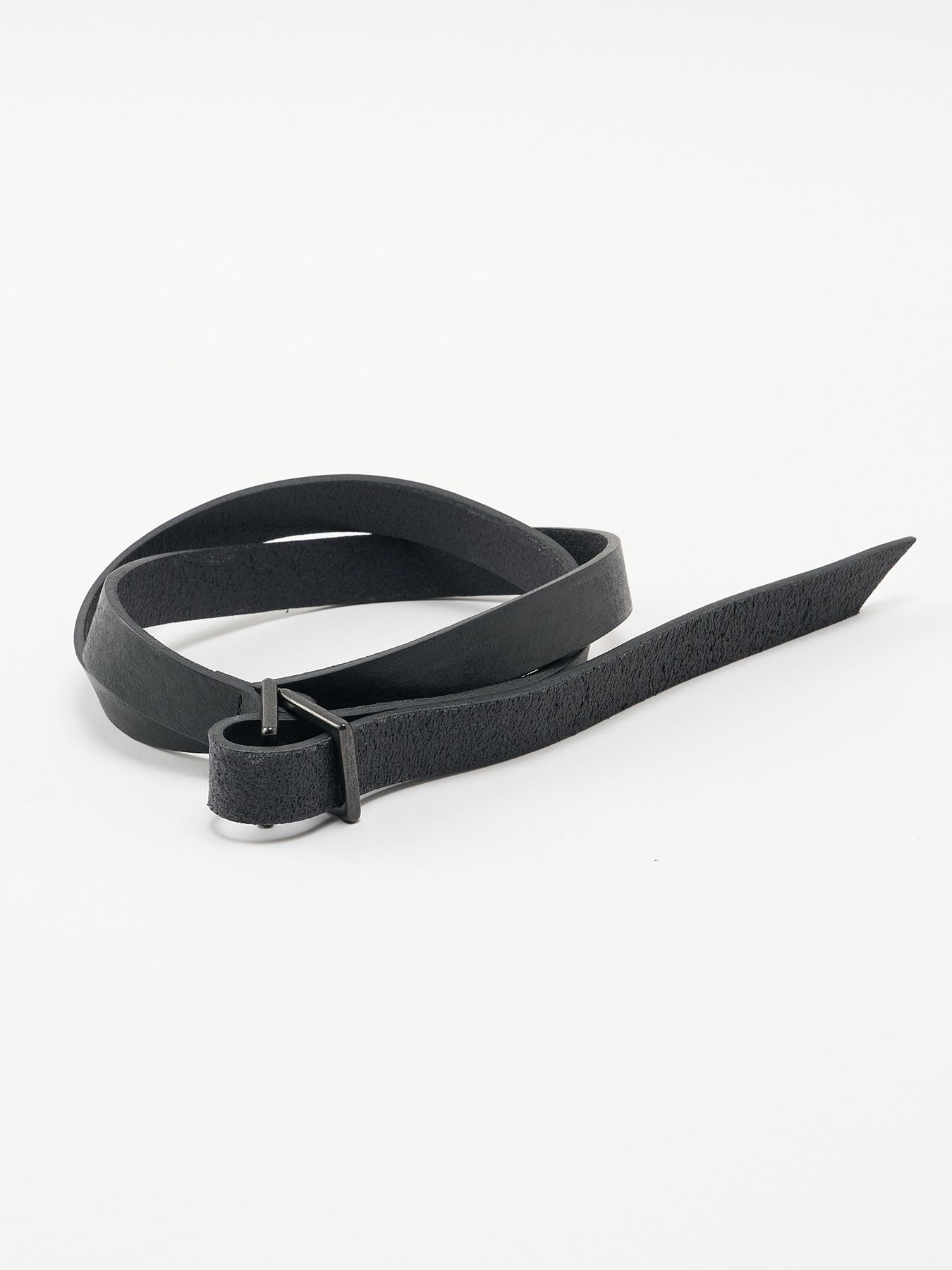 【予約品 9月23日(火) 締切】W-ring long belt / Wリング ロングベルト / ブラック