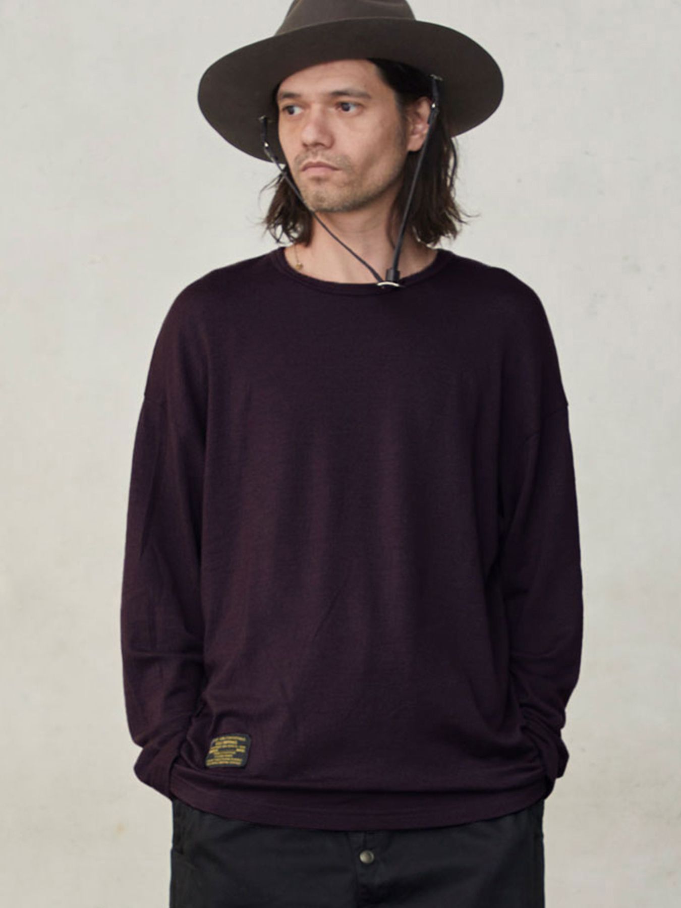 【予約品 7月5日(日) 締切】WASHABLE WOOL TEE / ウォッシャブルウールTシャツ / チャコール