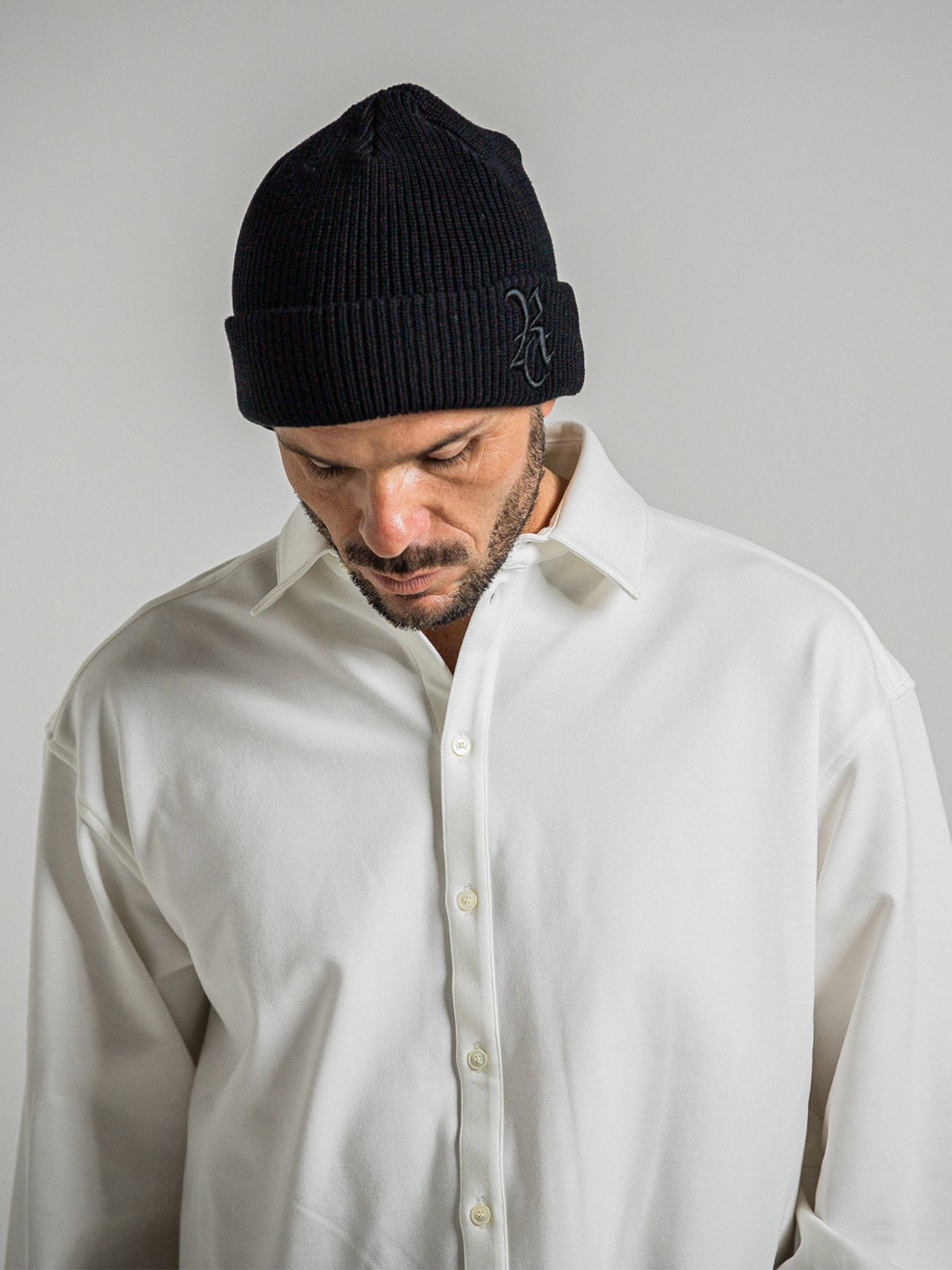 【予約品 9月6日(日) 締切】COTTON KNIT CAP / コットン ニットキャップ / ブラック×ブラック