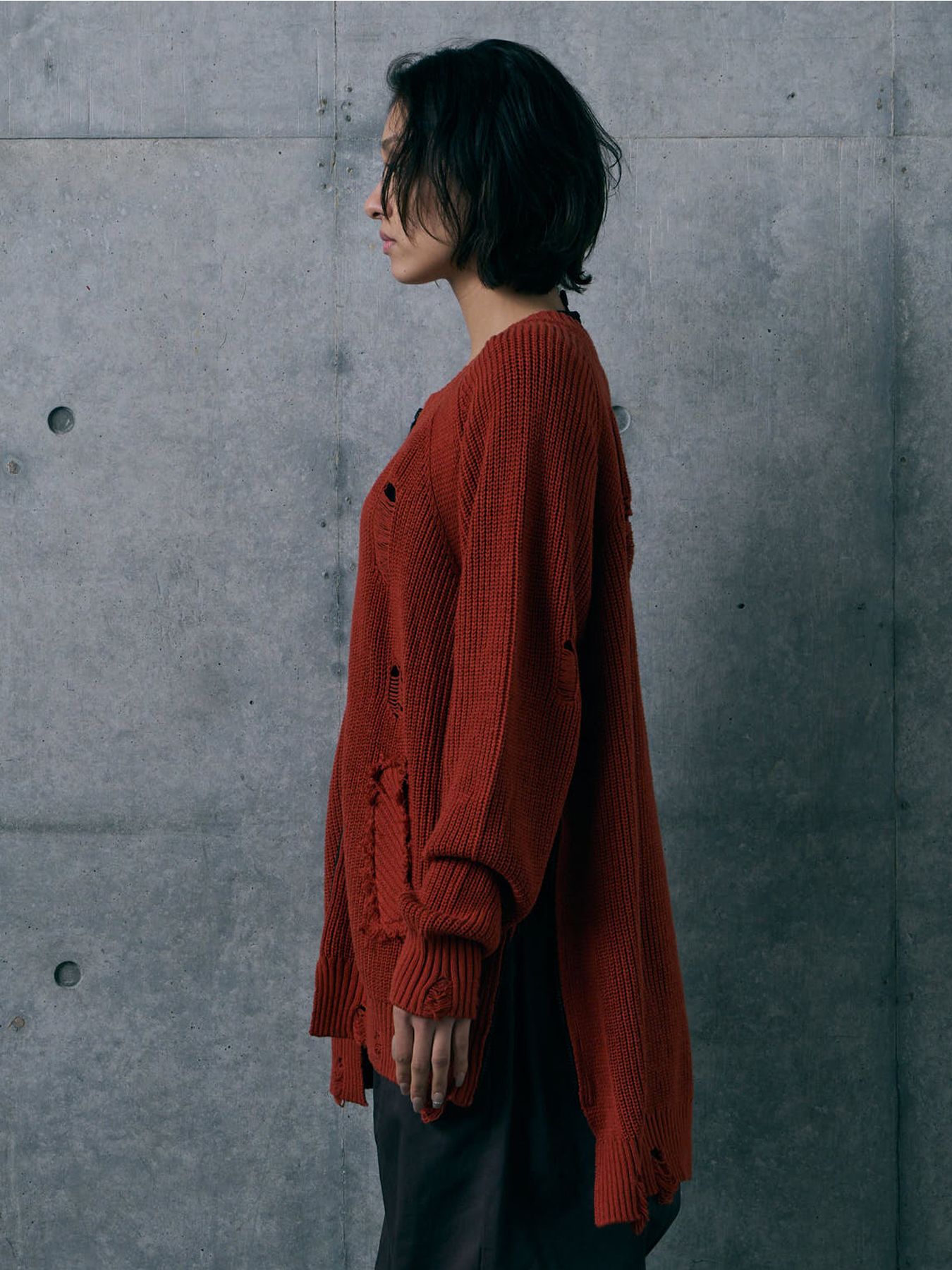 VICIOUS CARDIGAN / ミドル丈カーディガン / ORANGE