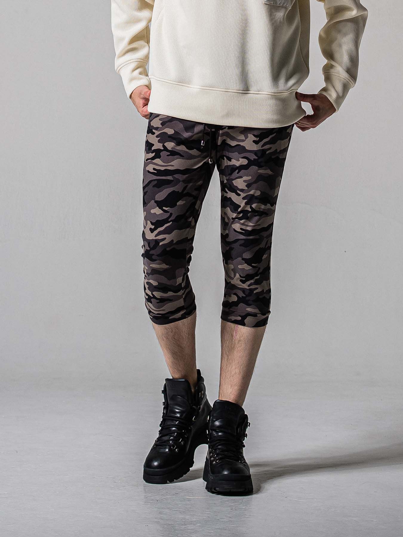 【予約品 11月16日(日) 締切】RE CROPPED PT / ナイロン イージークロップドパンツ / カモブラック