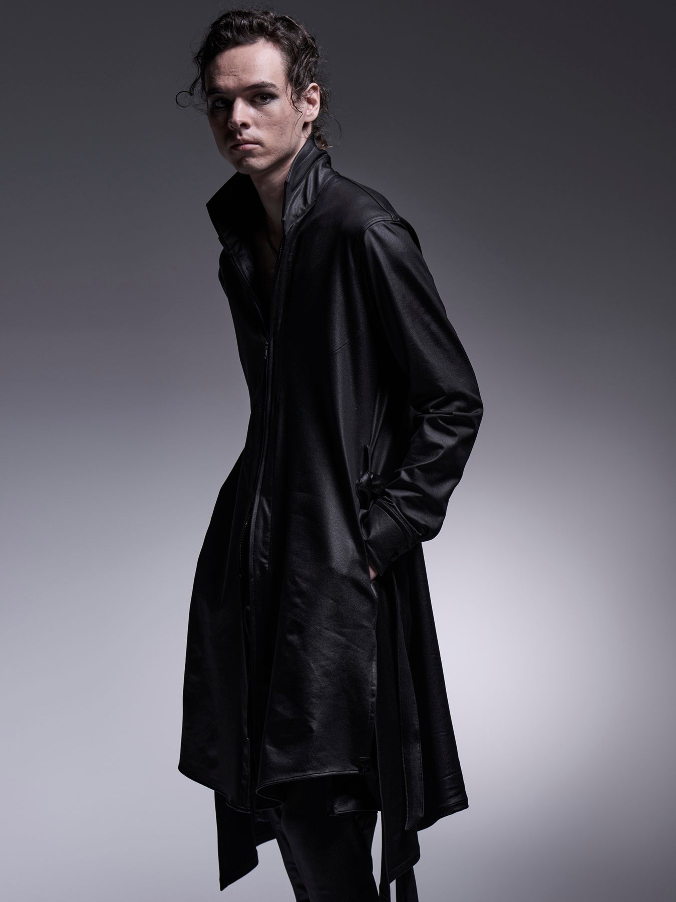 【予約品 7月13日(日) 締切】Zip Flare Shirt / ジップフレアシャツ / ブラック