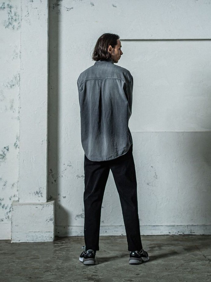《予約11月17日19時締め》 denim jack shirts / デニムシャツ / ブラックused