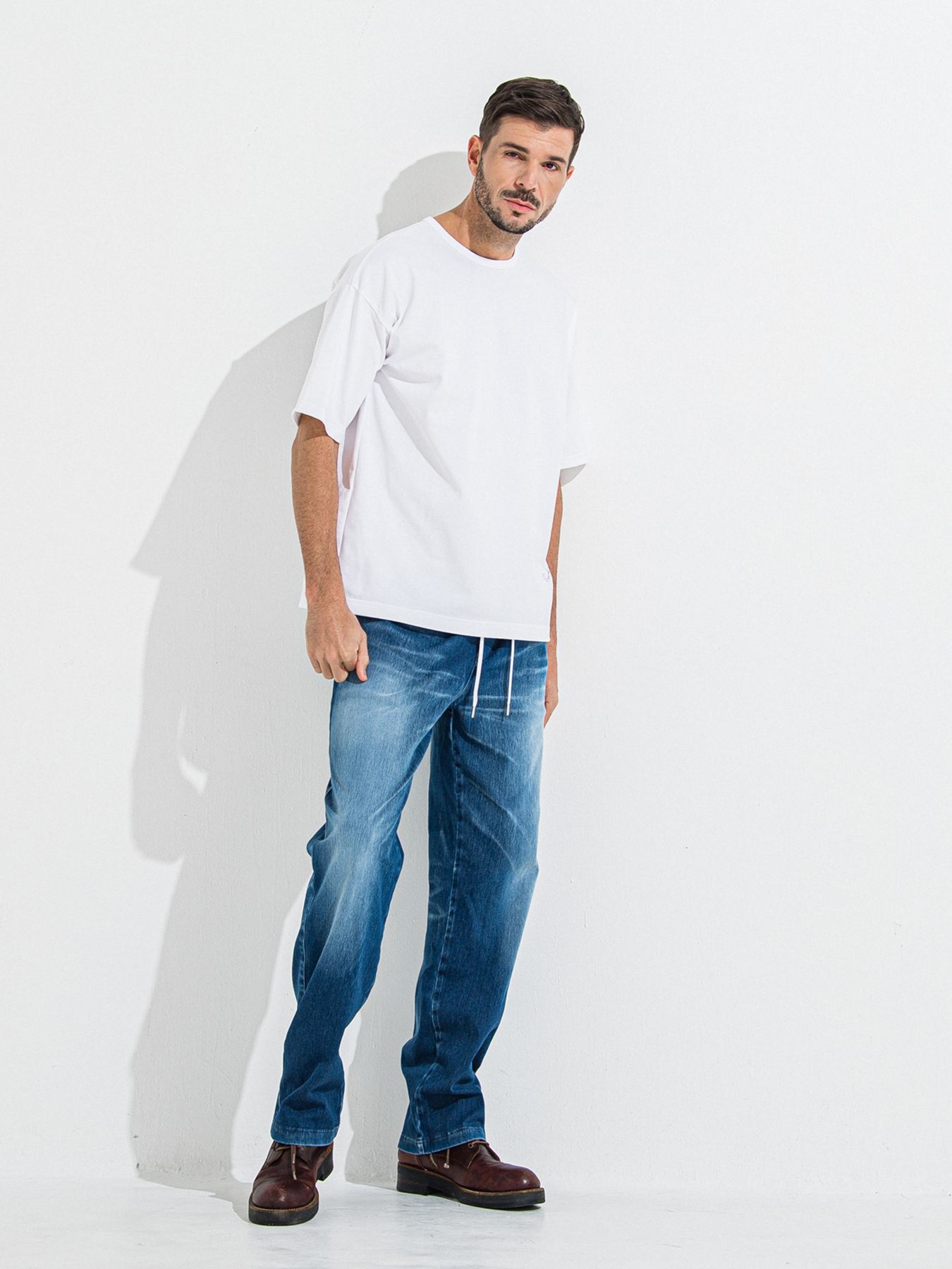 【予約品 】DENIM JERSEY WIDE PT / デニムジャージワイドパンツ / ダークインディゴ
