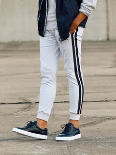 【予約品9月19日 10時締め】 line track pants  / トラックパンツ / ライトグレー
