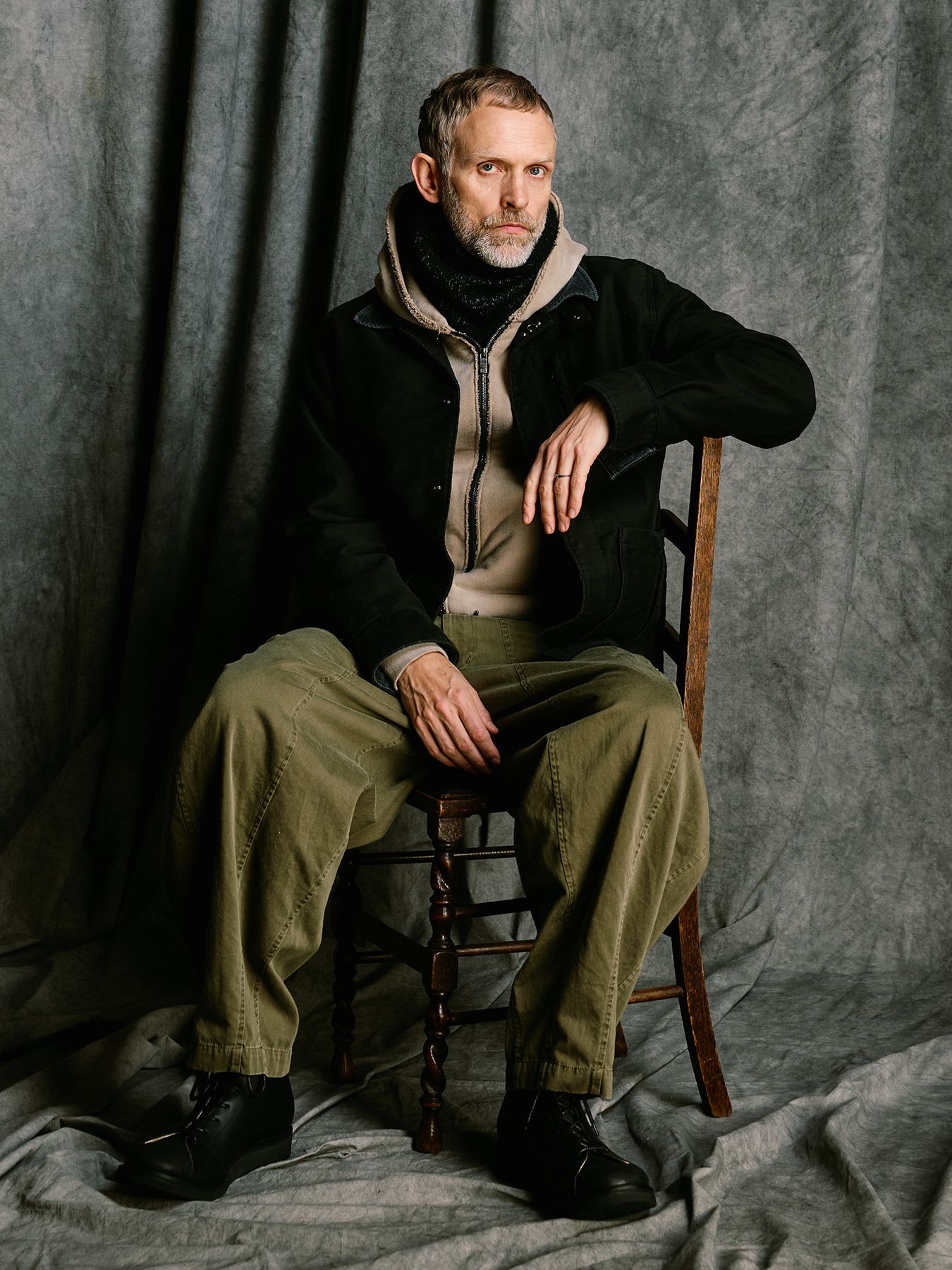 【予約品 4月19日(日) 18時締切】heavy moleskin short coverall jacket / ヘビーモールスキン ショートカバーオールジャケット / ブラック