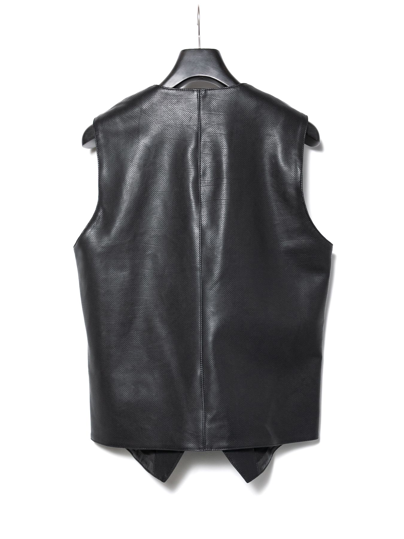 【予約品 10月12日(日) 締切】Hole-Punched Oil Calfskin Zipup Vest / パンチング オイルカーフ ジップアップベスト / BENNY
