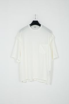 Hard Twist Cotton Oversize Layered Crew Neck T-shirt    / ホワイト 【STRUM】