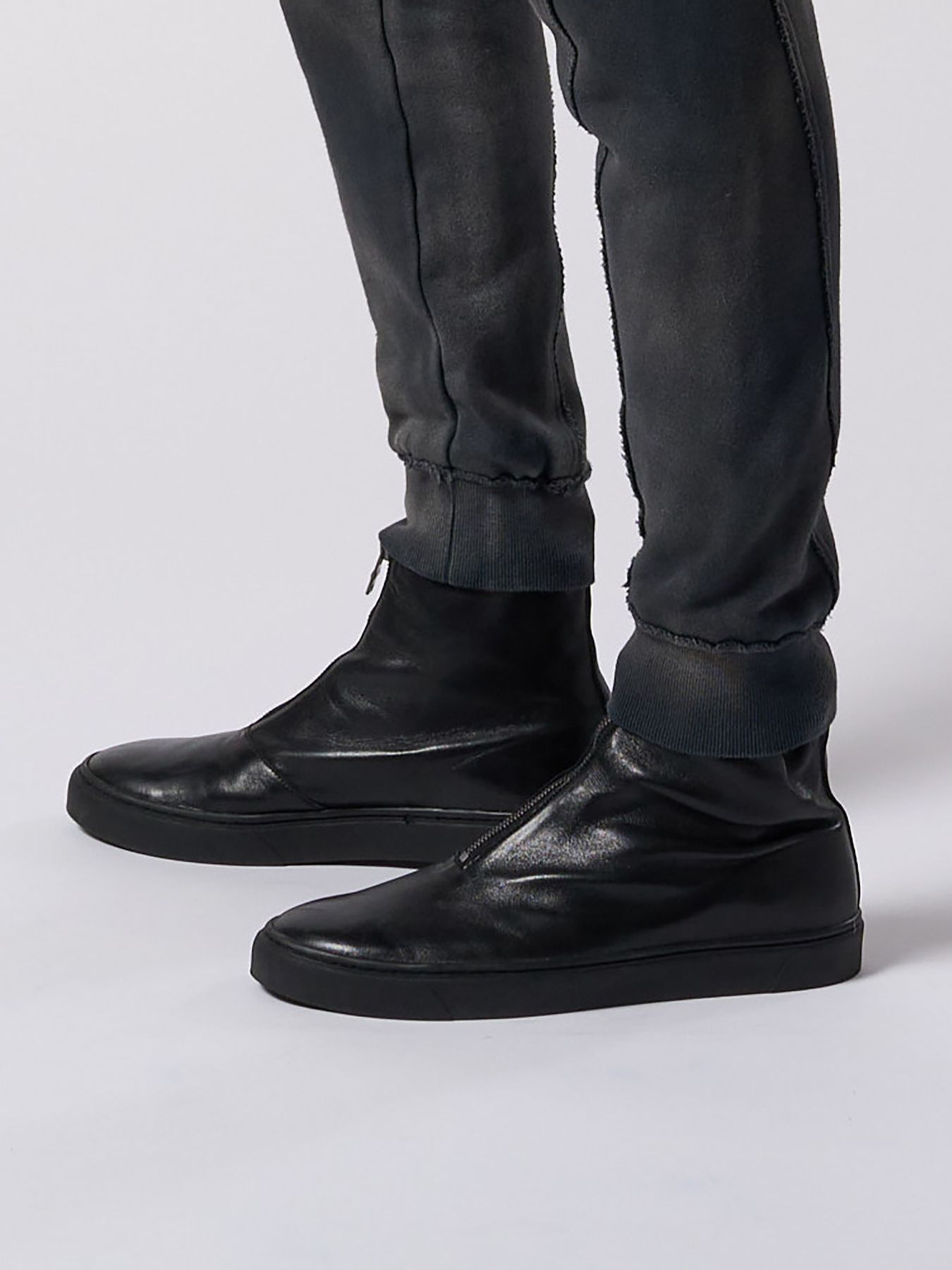 【予約品 4月19日(日) 18時締切】front zip bootie / ホースレザー フロントジップブーツ / ブラック