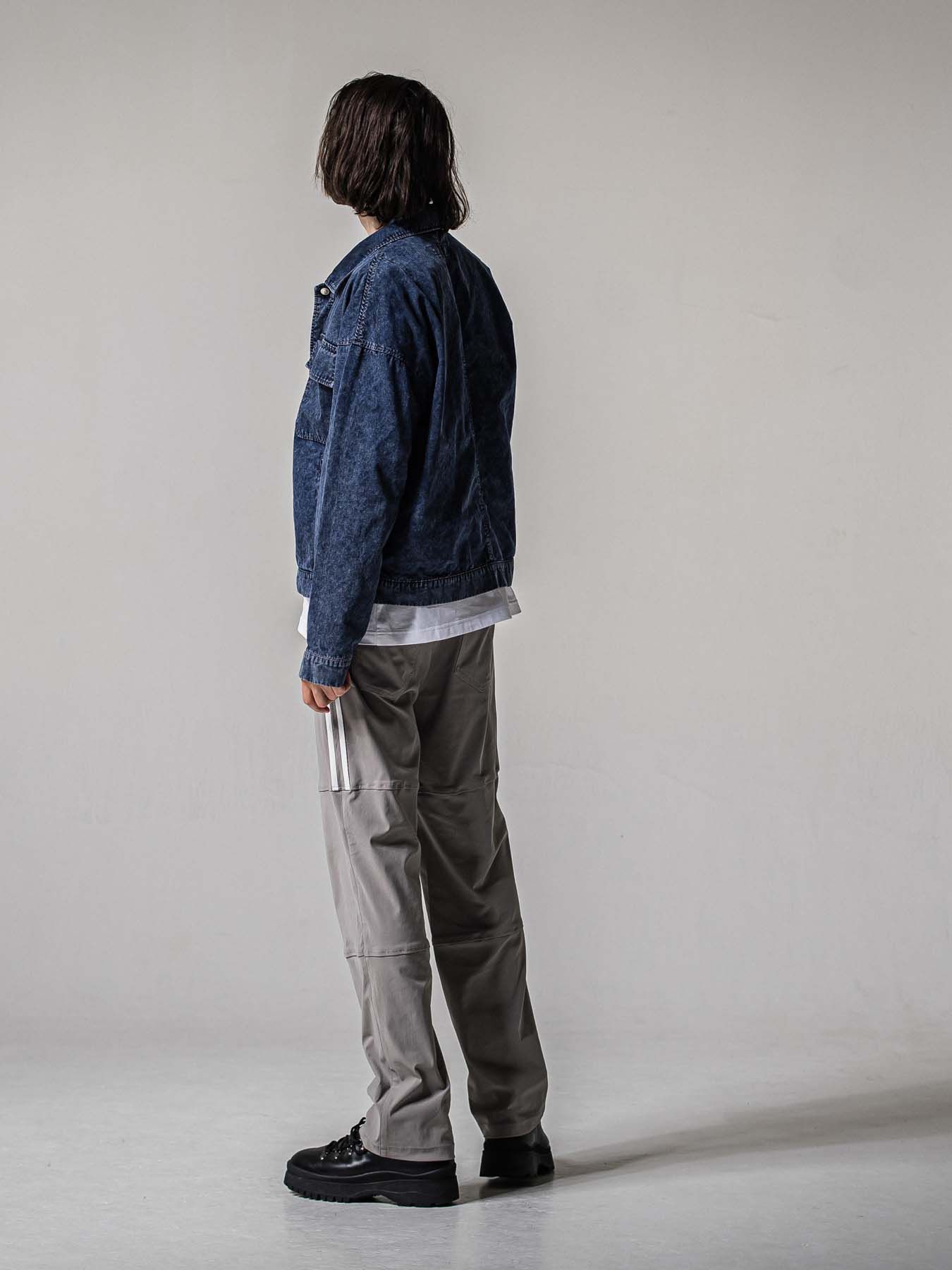 【予約品 11月16日(日) 締切】JONSON LINE WIDE PT / ジョンソン ライン ワイドパンツ / グレー×ホワイト