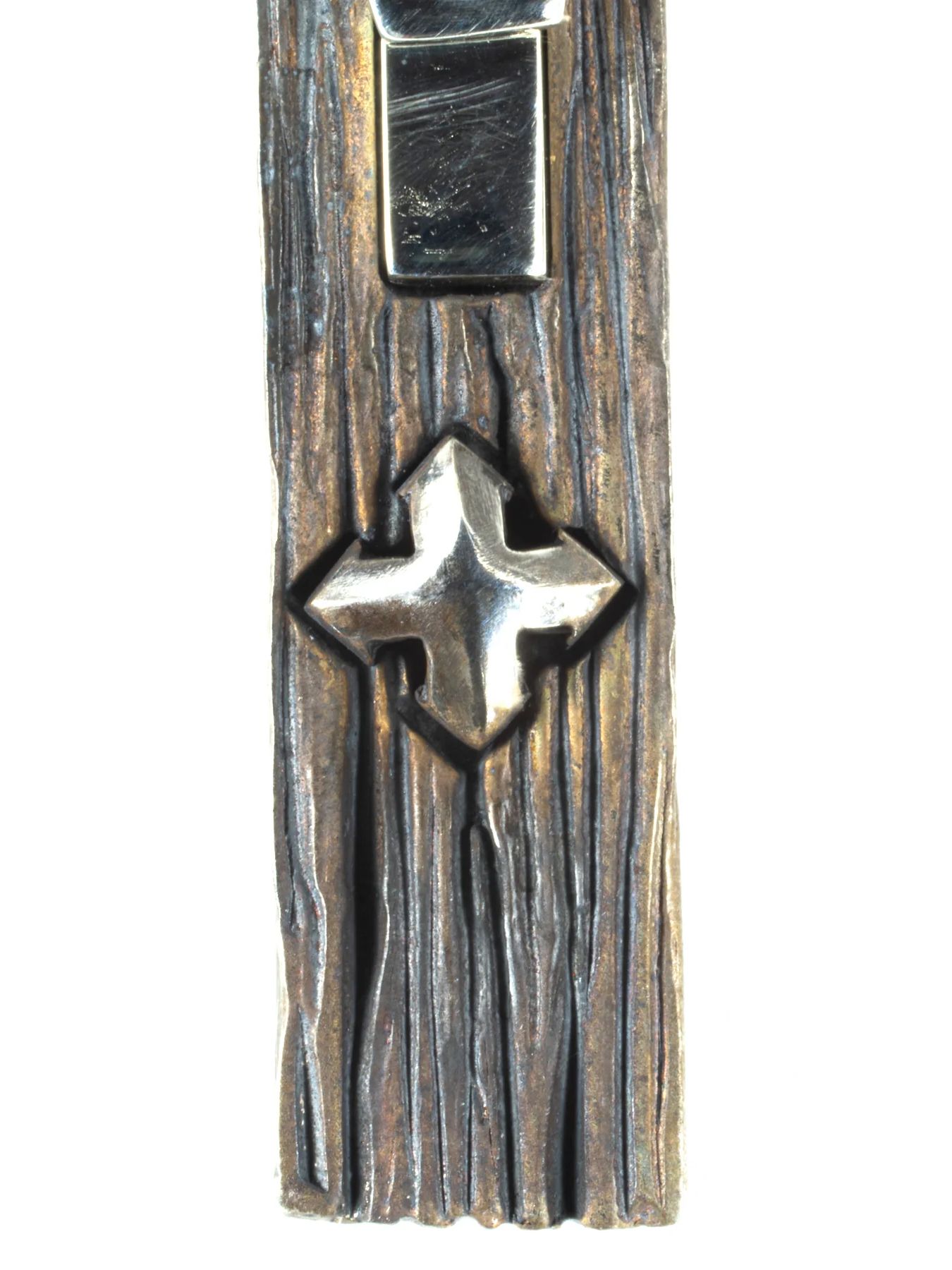 【予約品 9月27日(日) 締切】クロスネックレス（流木加工 / 鏡面磨き）/ Silver 925