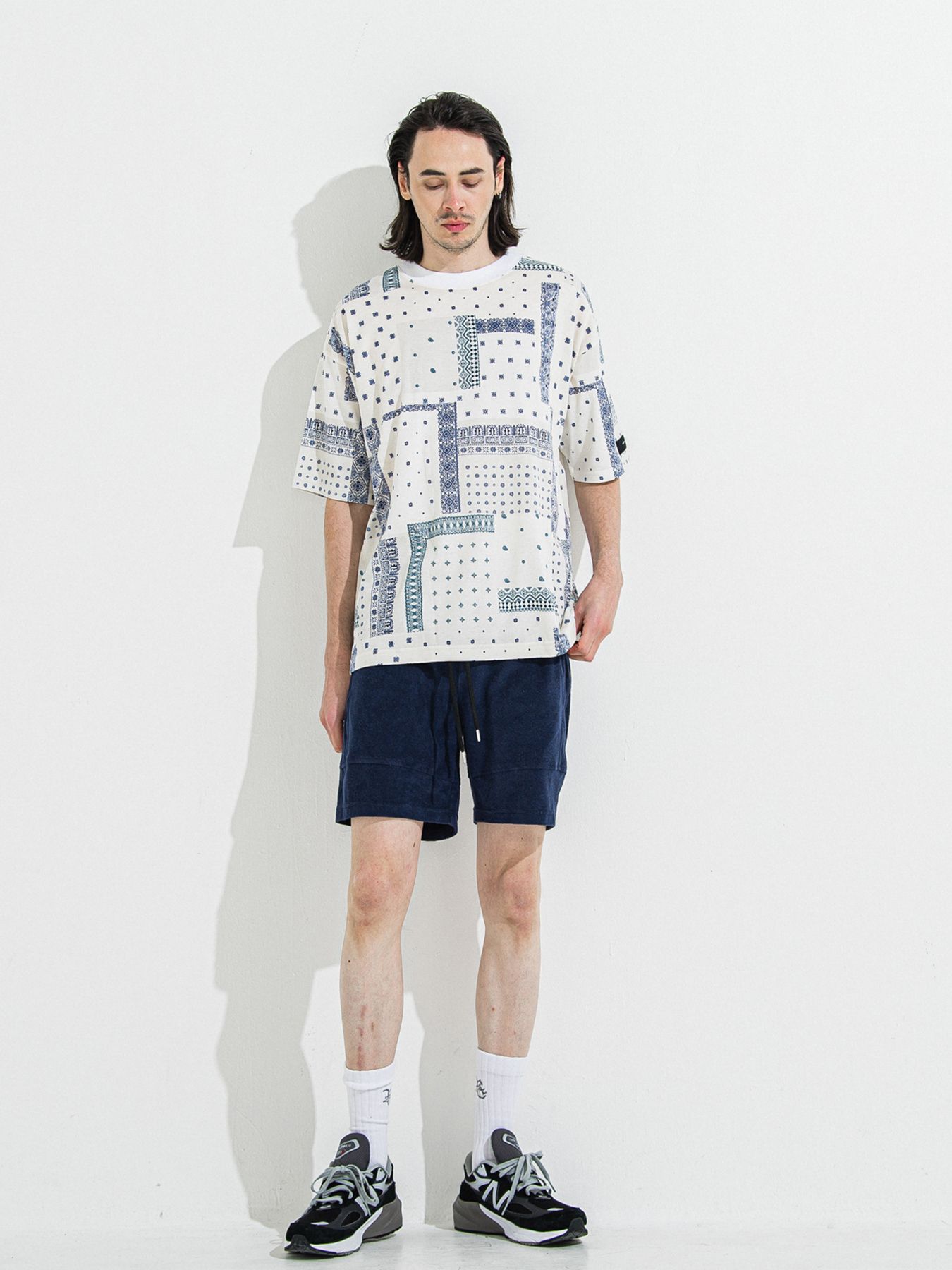 【予約品 】BANDANA OVER TEE / バンダナオーバーサイズTシャツ / ホワイト
