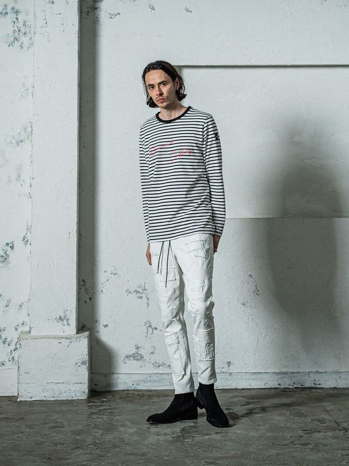 《予約11月17日19時締め》 NSNF longsleave Tee / ルーズTシャツ / ボーダー