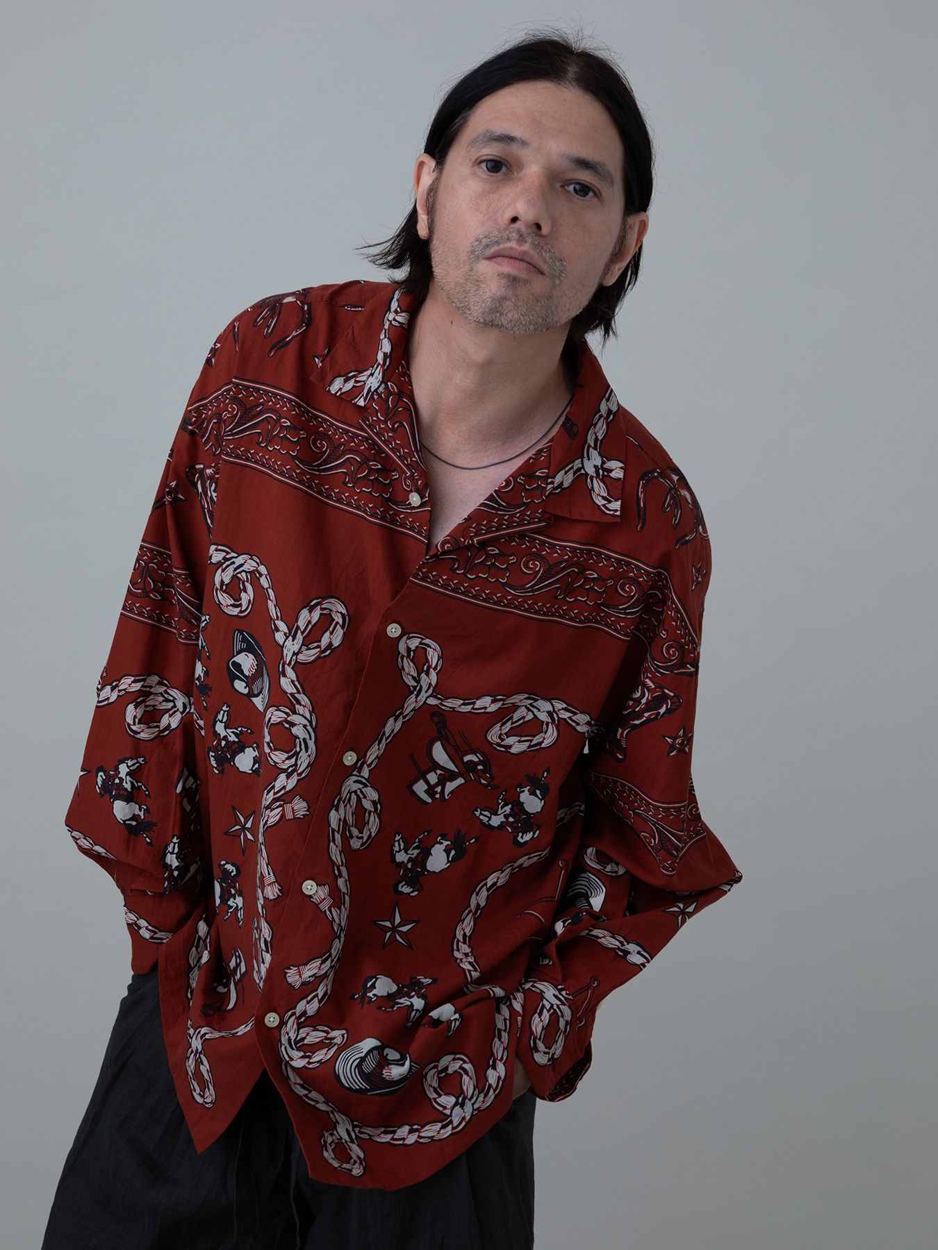 【予約品 11月23日(日) 締切】WESTERNBANDANA SHIRTS / バンダナプリント シャツ / RED