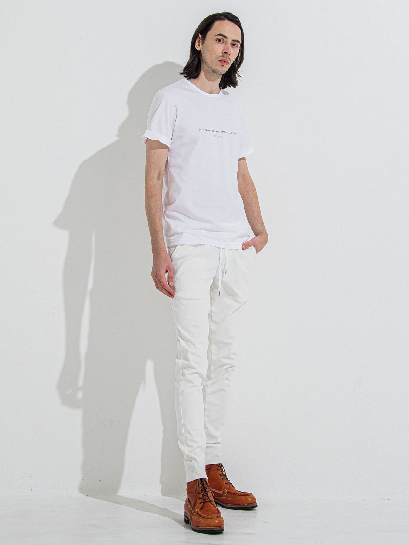DENIM JERSEY CHRIS EASY TUCK PT / デニムジャージクリスイージータックパンツ / ホワイト