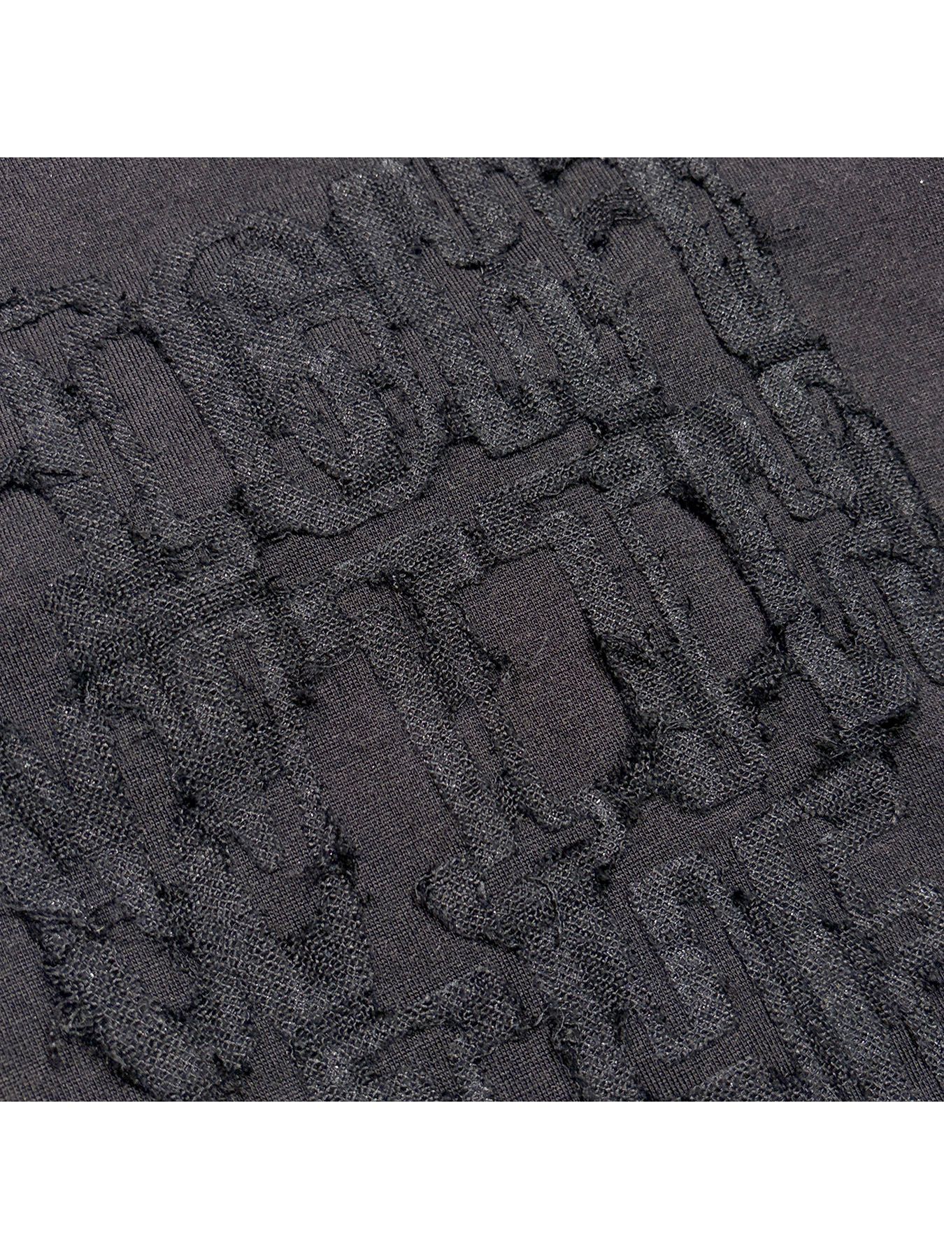 【予約品 3月9日(月) 18:00 締切】WO/JER S/TEE GAUZE / ウールジャージ ガーゼプリント Tシャツ / ブラック