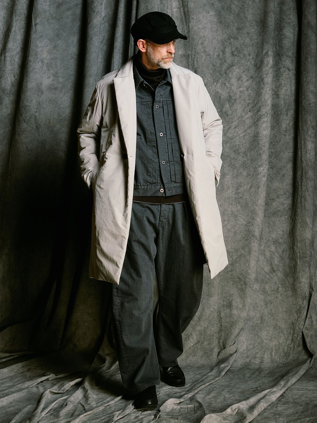 【予約品 4月19日(日) 18時締切】combination slip-on shoes / カーフレザー コンビネーション スリッポン シューズ / ブラック