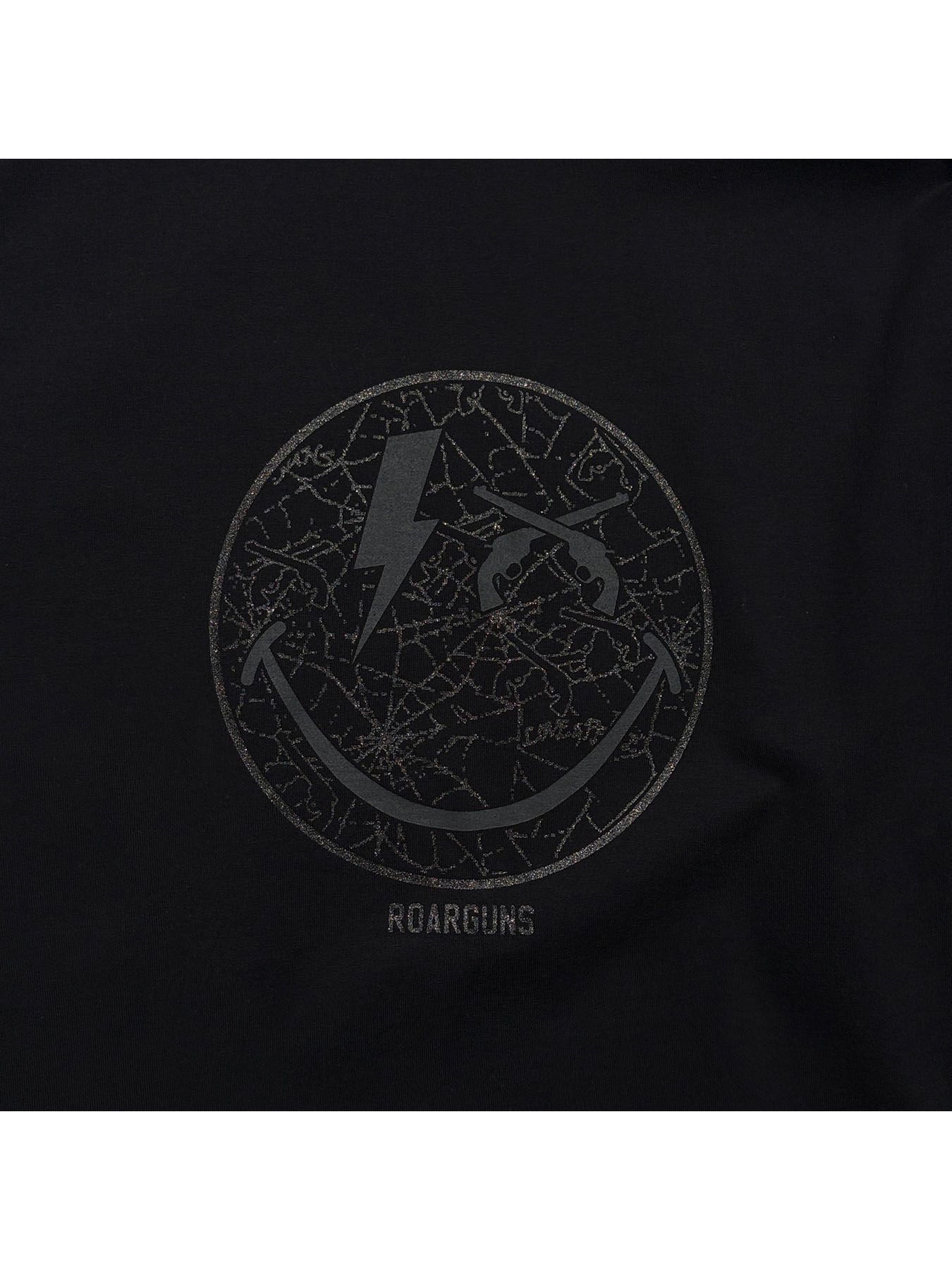 【予約品 3月9日(月) 18:00 締切】ORG/CO L/S T SMILE / スマイルプリント オーガニックコットン ロンT / ブラック