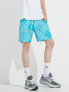 【予約品 】RASH SHORTS / ラッシュガード ショーツ / バンダナブルーグリーン
