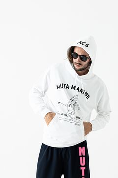 (予約品) muta ohtadesigh×SToL   Hooded Sweatshirt /  ホワイト  【Acanthus×muta】 2023年2月下旬~3月頃入荷予定