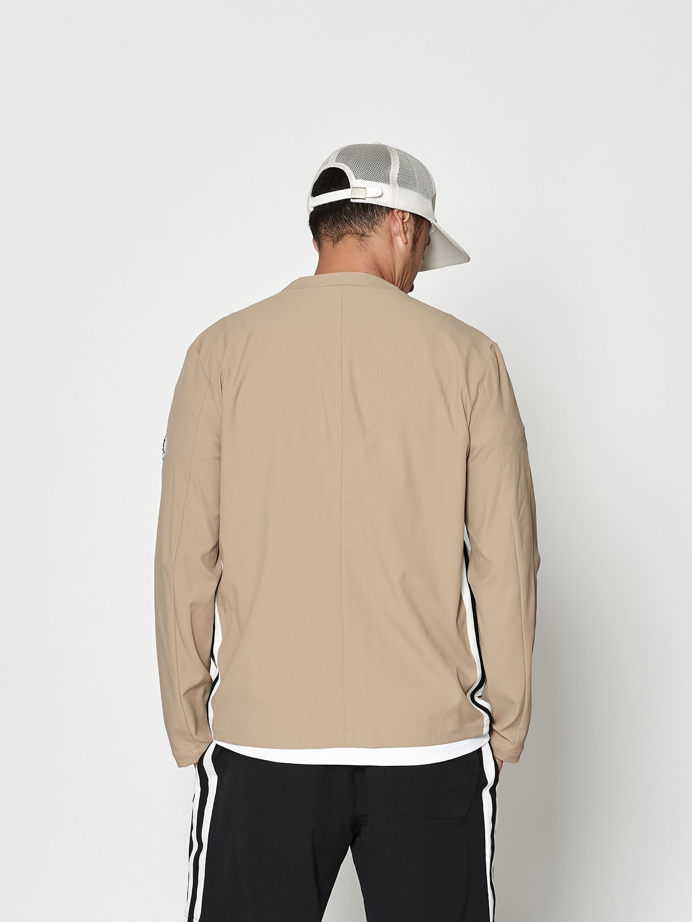 【予約品 10月9日(木) 締切】muta sweet no collar jacket / ノーカラージャケット / ベージュ【Acanthus × muta MARINE】