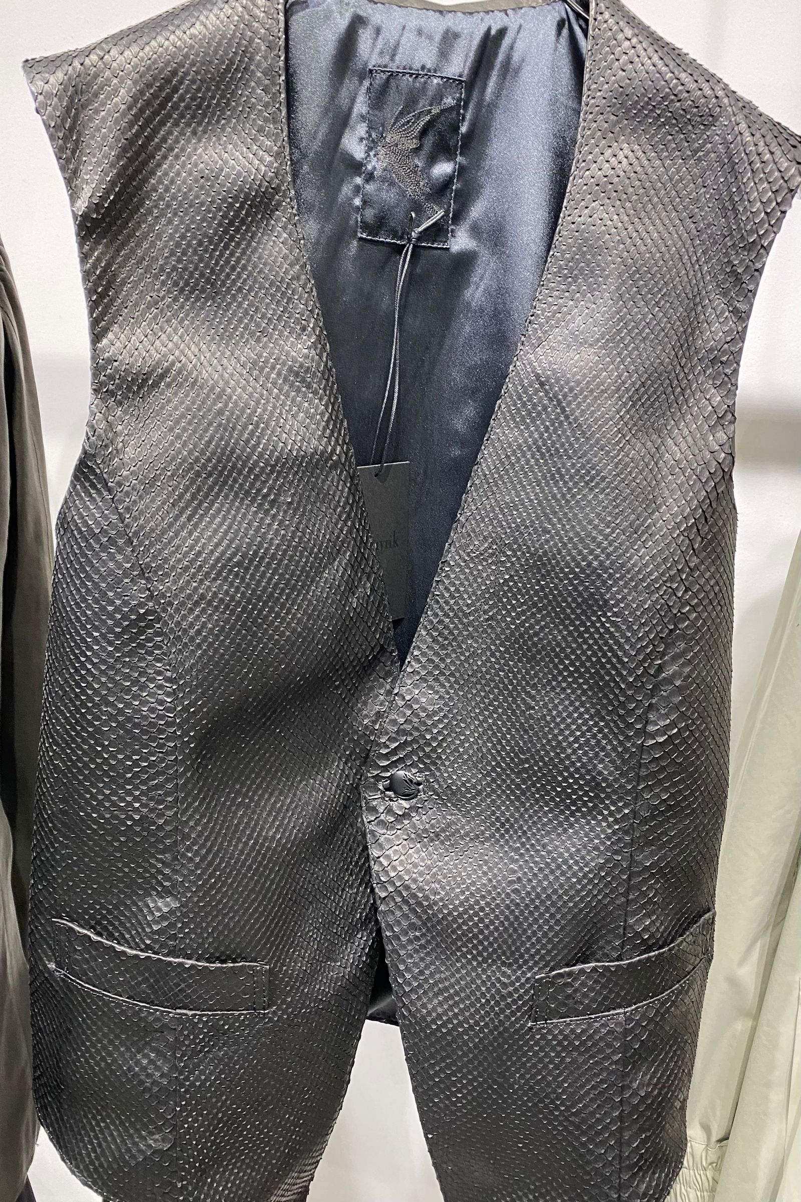 《予約品》パイソンレースアップベスト PythonLaceUpVest / ブラック 【kiryuyrik】 2023年3月以降入荷予定
