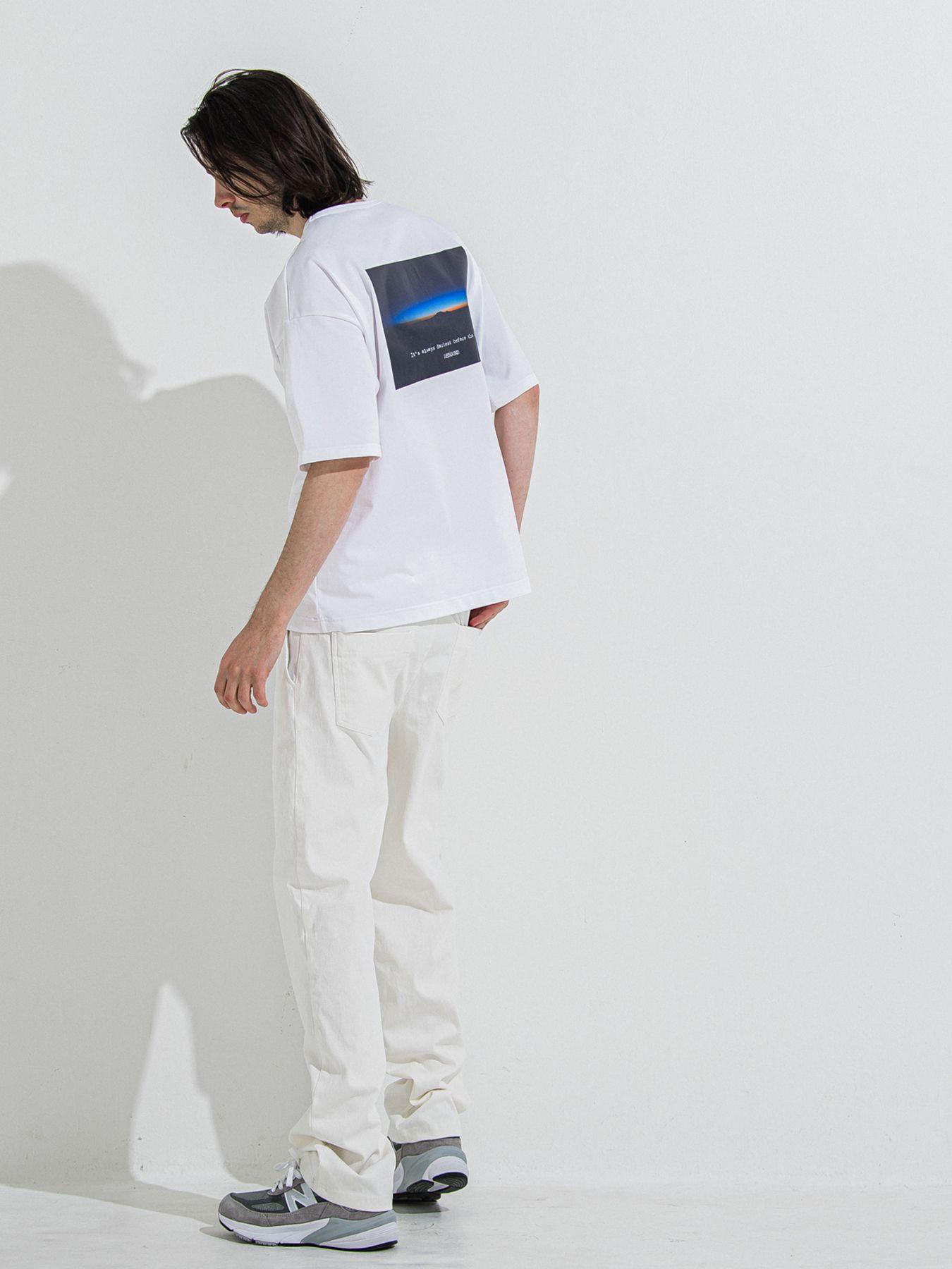 【予約品 】YOAKE PHOTO OVER TEE /  フォトオーバーサイズTシャツ / ホワイト