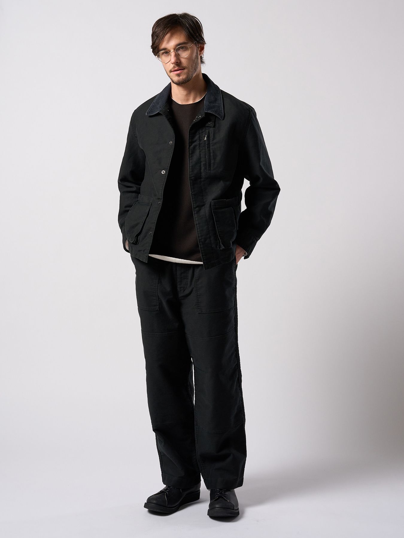 【予約品 4月19日(日) 18時締切】modern lineman boots / カウレザー モダン ラインマンブーツ / ブラック