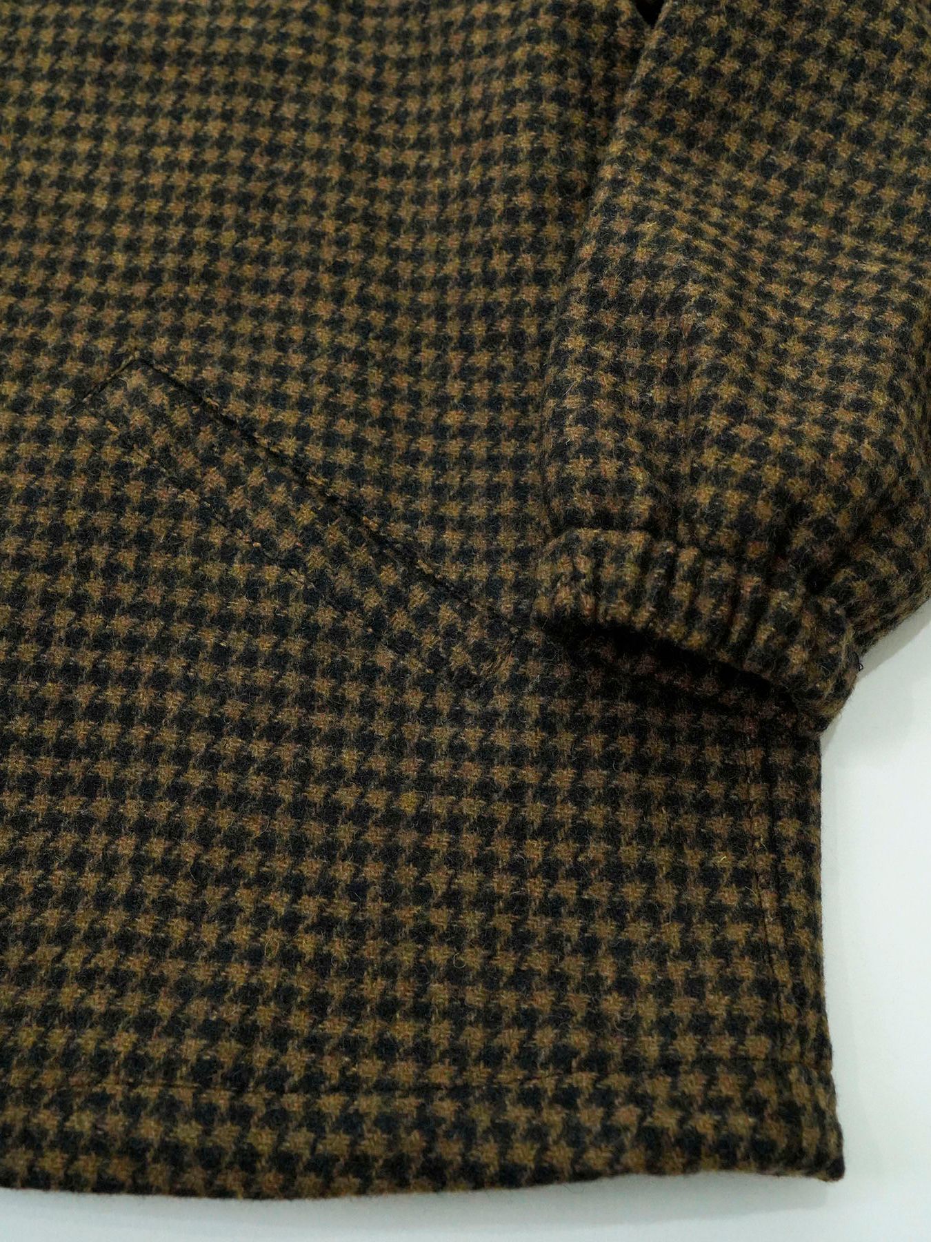 【予約品 】Houndcoach / ウール コーチジャケット / ベージュ×ブラック千鳥