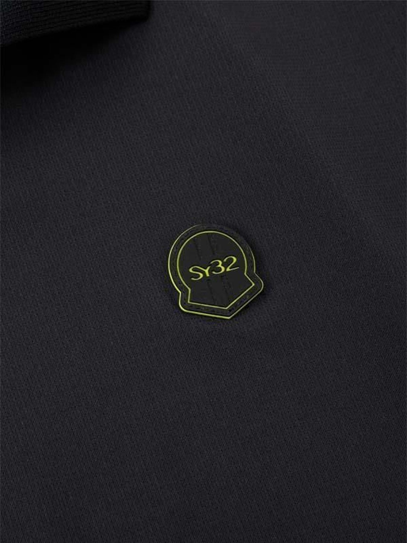 FRASH SKIPPER POLO / フラッシュ スキッパー ポロ / ブラック【SY32 by SWEET YEARS GOLF】