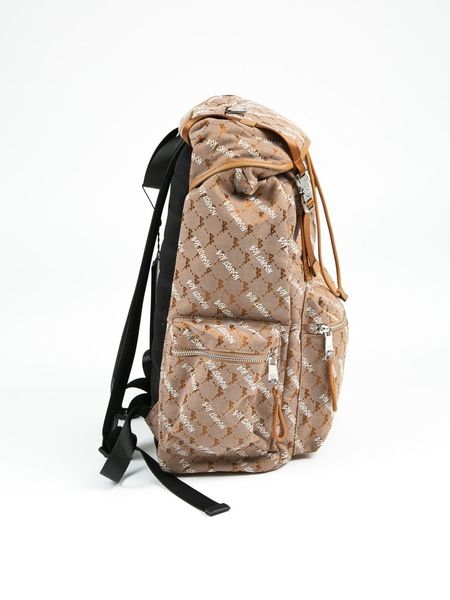 DOUBLE BUCKLE JACQUARD BACKPACK/ リュック / ブラウン
