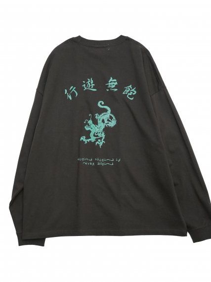 SANSKRIT-LS TEE 縁起力ロンT/ SUMI-KURO/ QUOLT クオルト