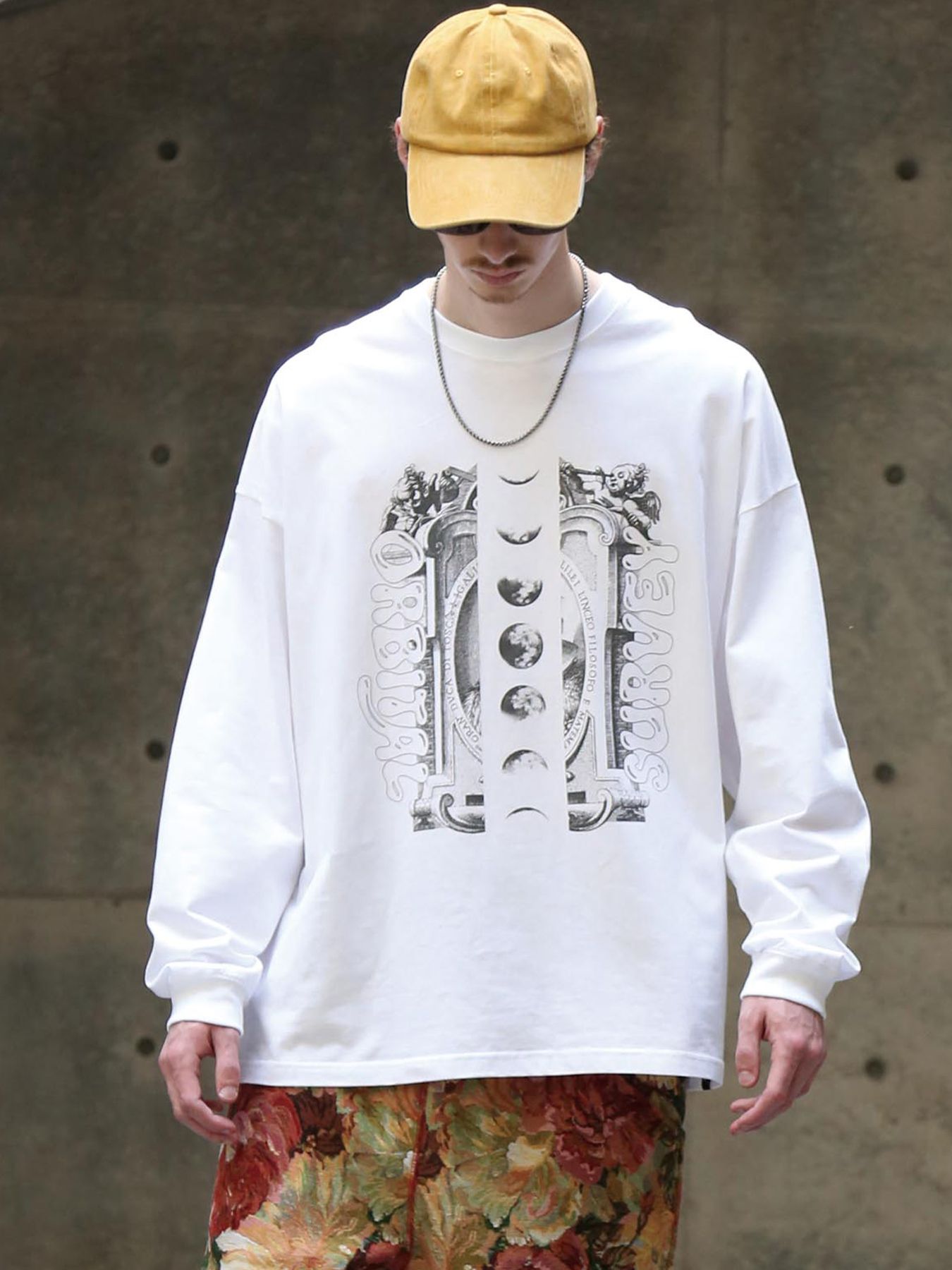 【予約品】ORBITAL WIDE-TEE / プリントワイドTシャツ / ホワイト【QUOLT】