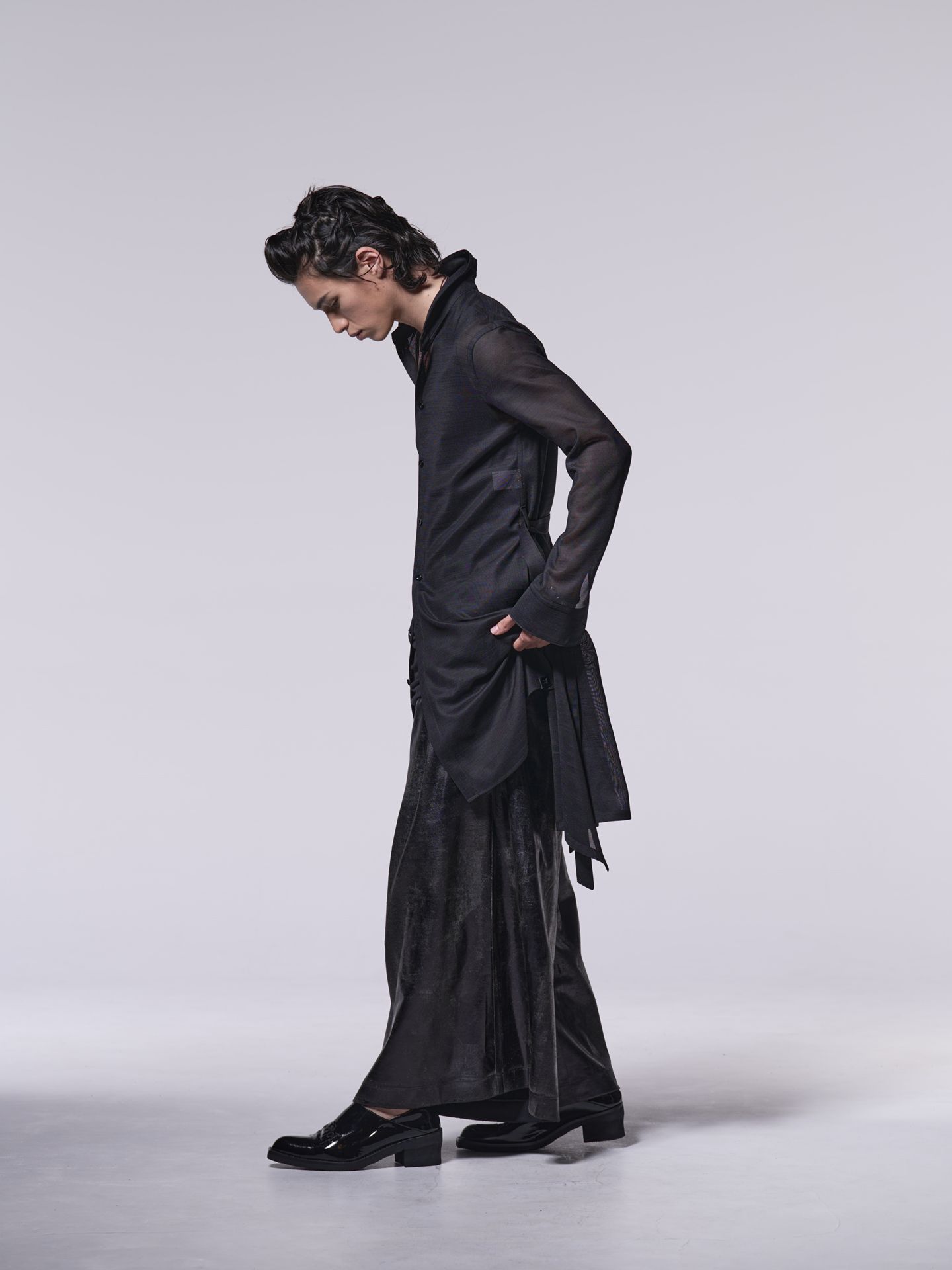 《予約品》 HAKU ジャージWideTuckSlacks / ワイドタックスラックス / ブラック