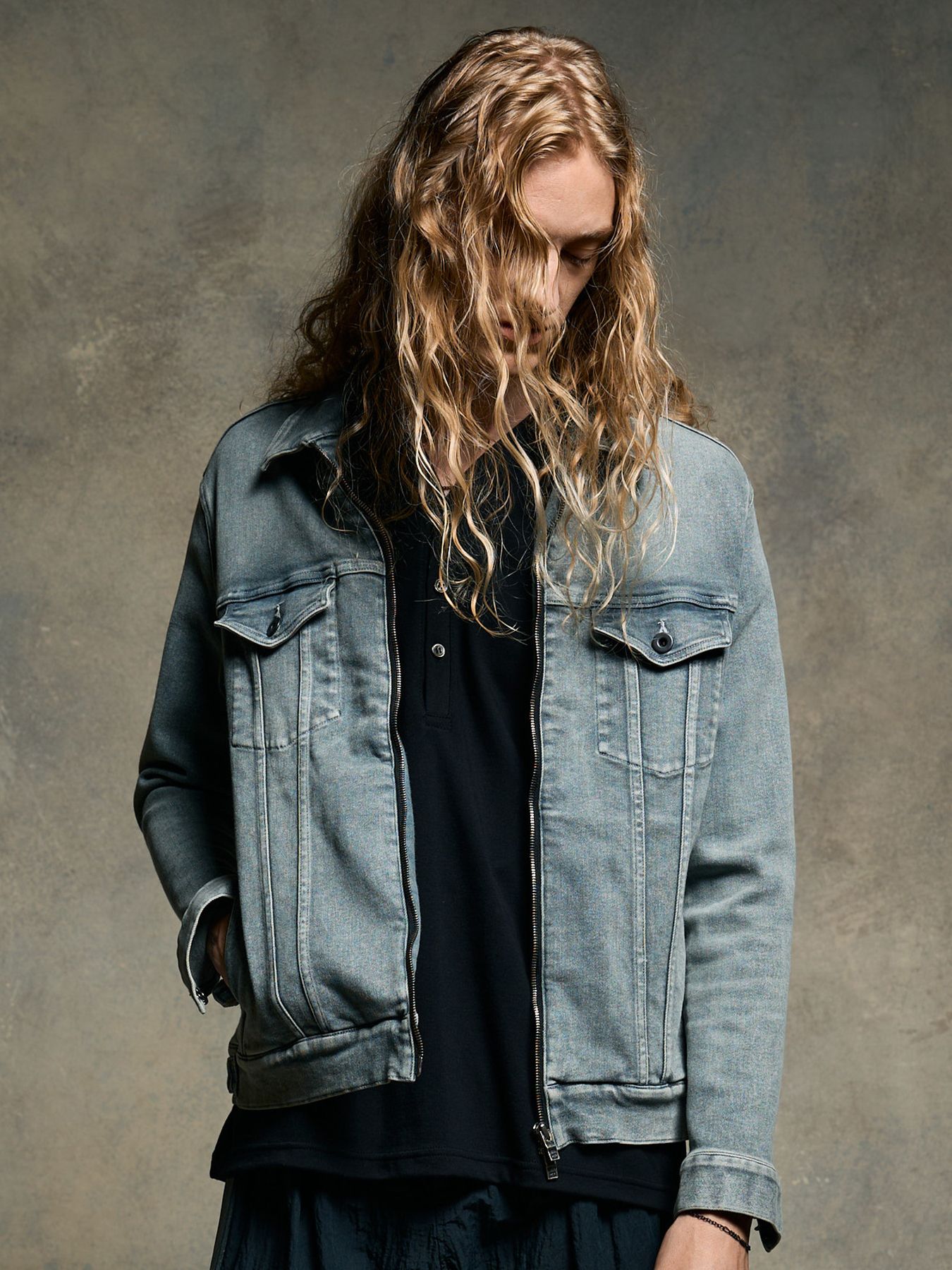 【予約品 9月23日(火) 締切】denim zip blouson / デニムジップブルゾン / アイスグレー