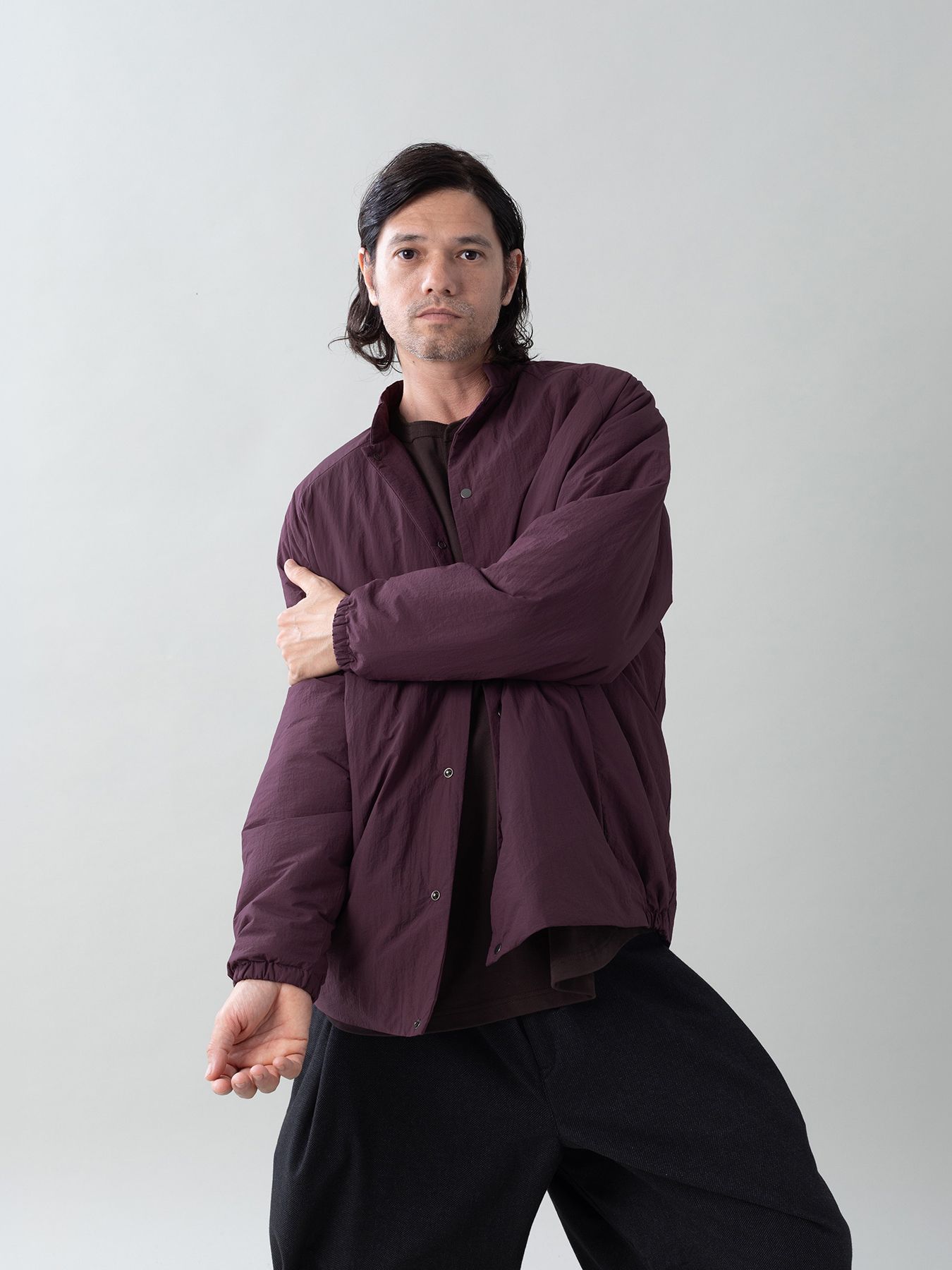 【予約品 5月27日(水) 締切】VEIL-BLOUSON / スタンドブルゾン / パープル
