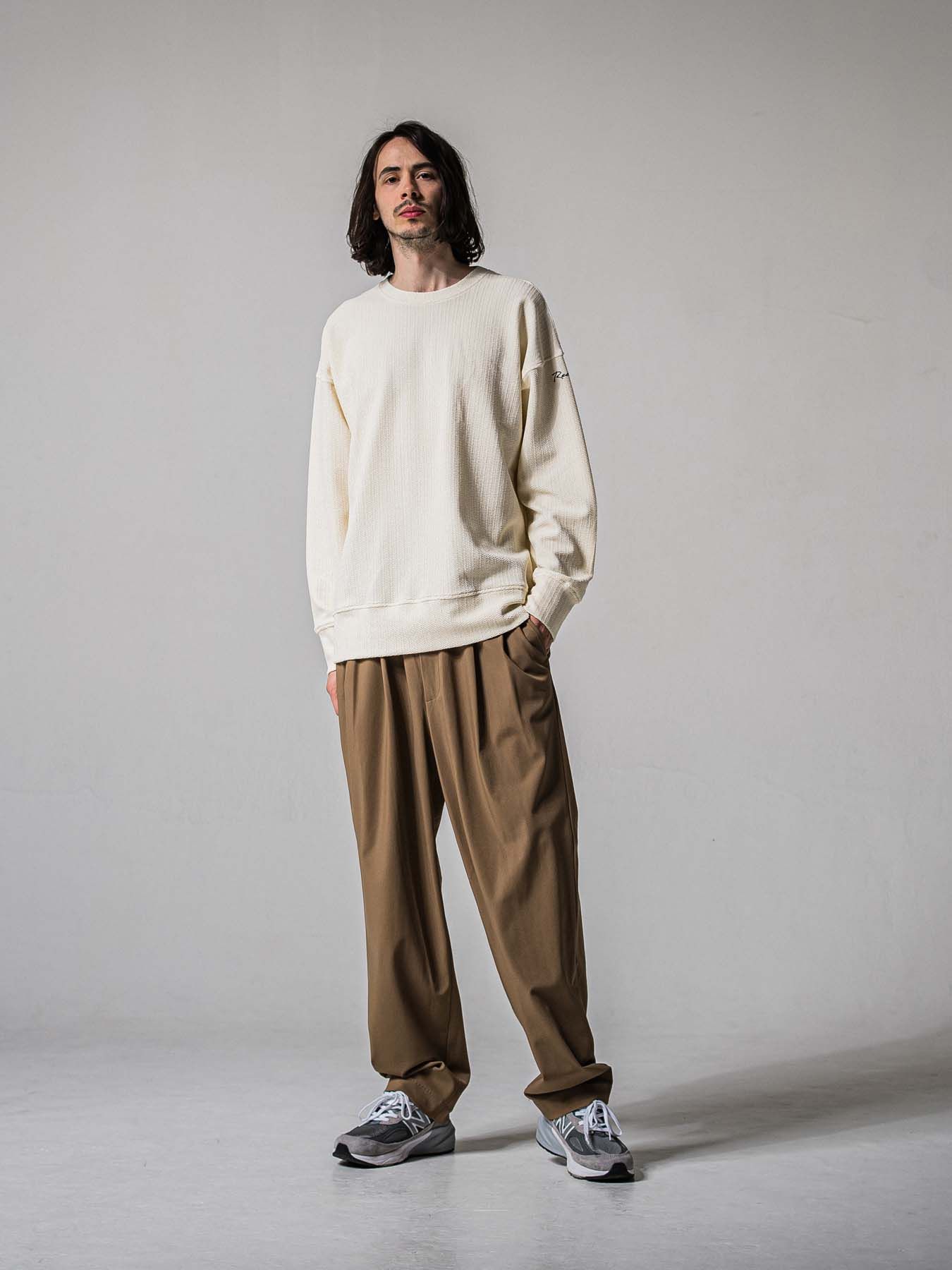 【予約品 11月16日(日) 締切】BEN PANTS / ワイドルーズパンツ / ベージュ