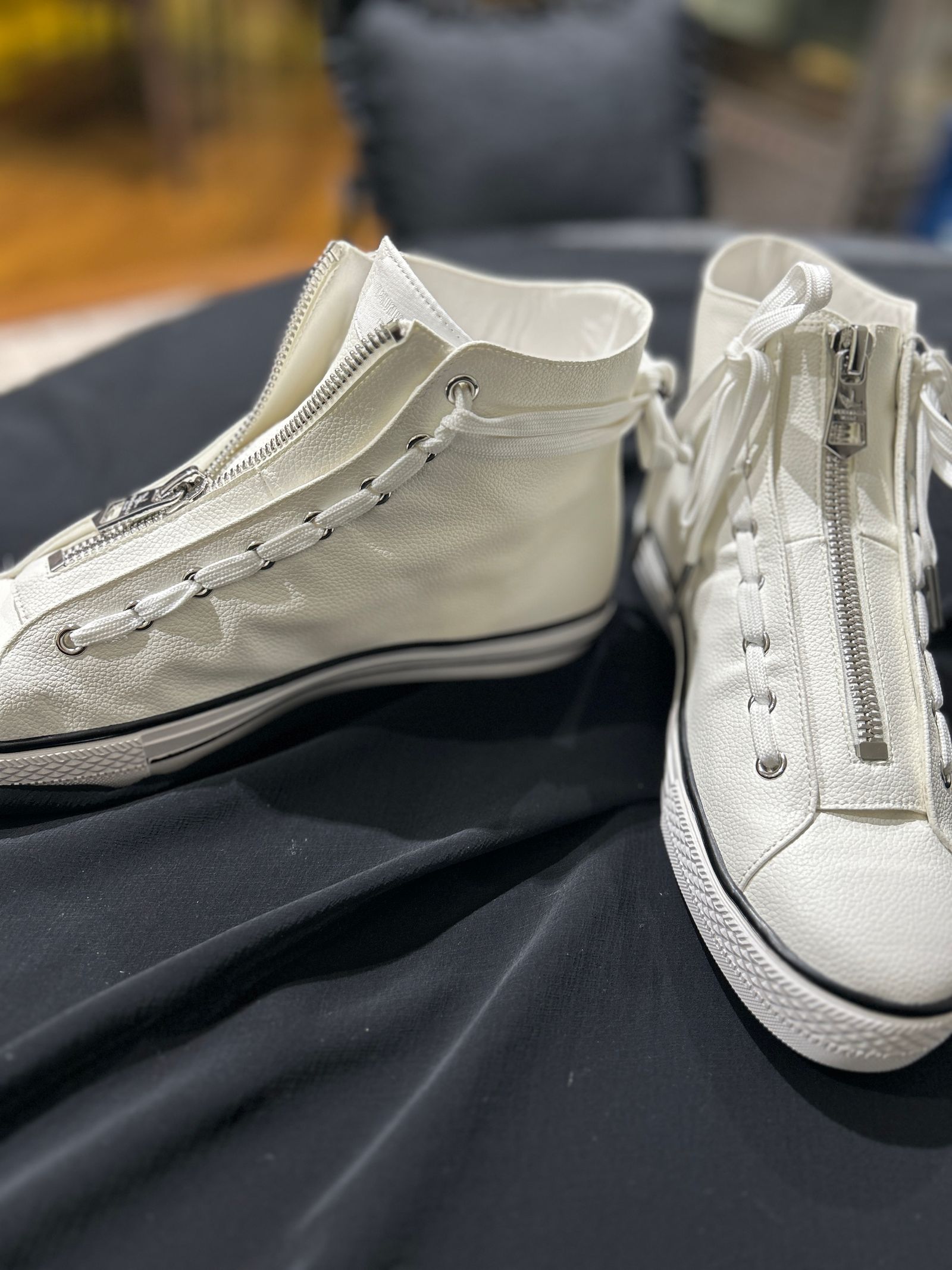 LUXURIOUS ZIP ハイカットスニーカーホワイト 【1PIU1UGUALE3 RELAX】