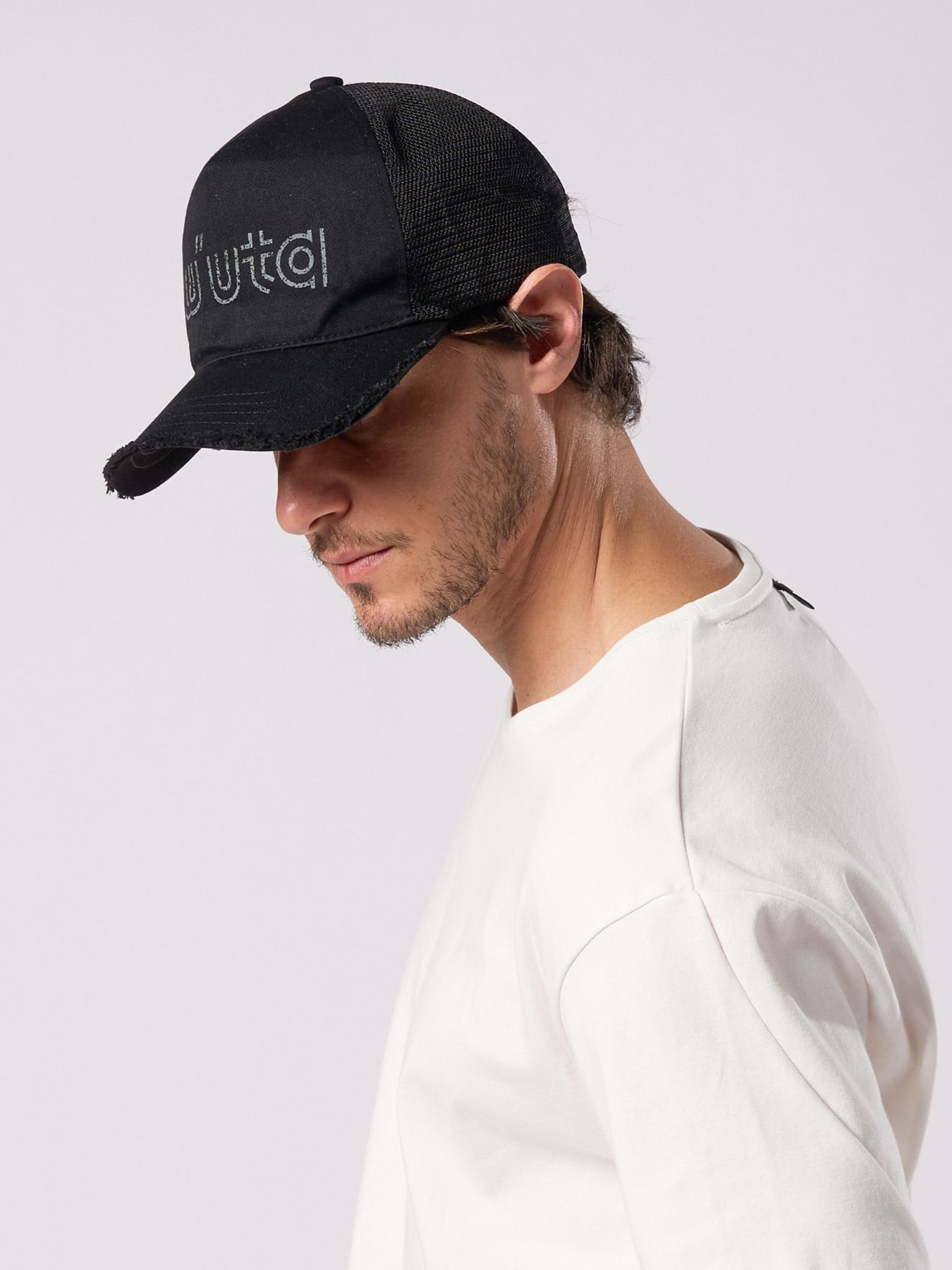 【予約品 1月25日(日) 締切】muta × wjk collection："w"uta cut-off mesh cap / "w"uta カットオフ メッシュキャップ / ディープブラック