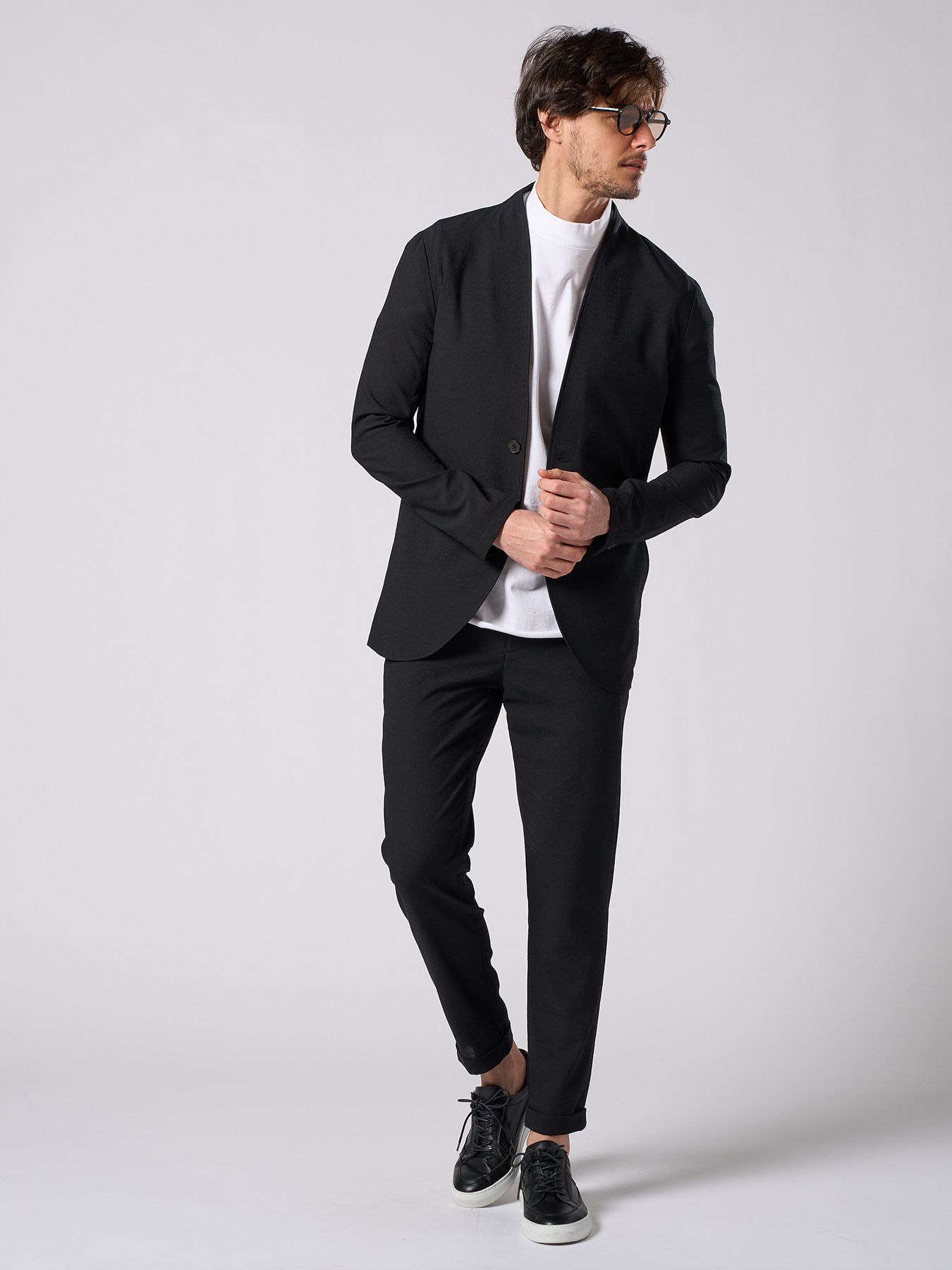 【予約品 1月25日(日) 締切】muta × wjk collection：cut-off mock S/S (printed) / カットオフ モックネック ショートスリーブ / ホワイト