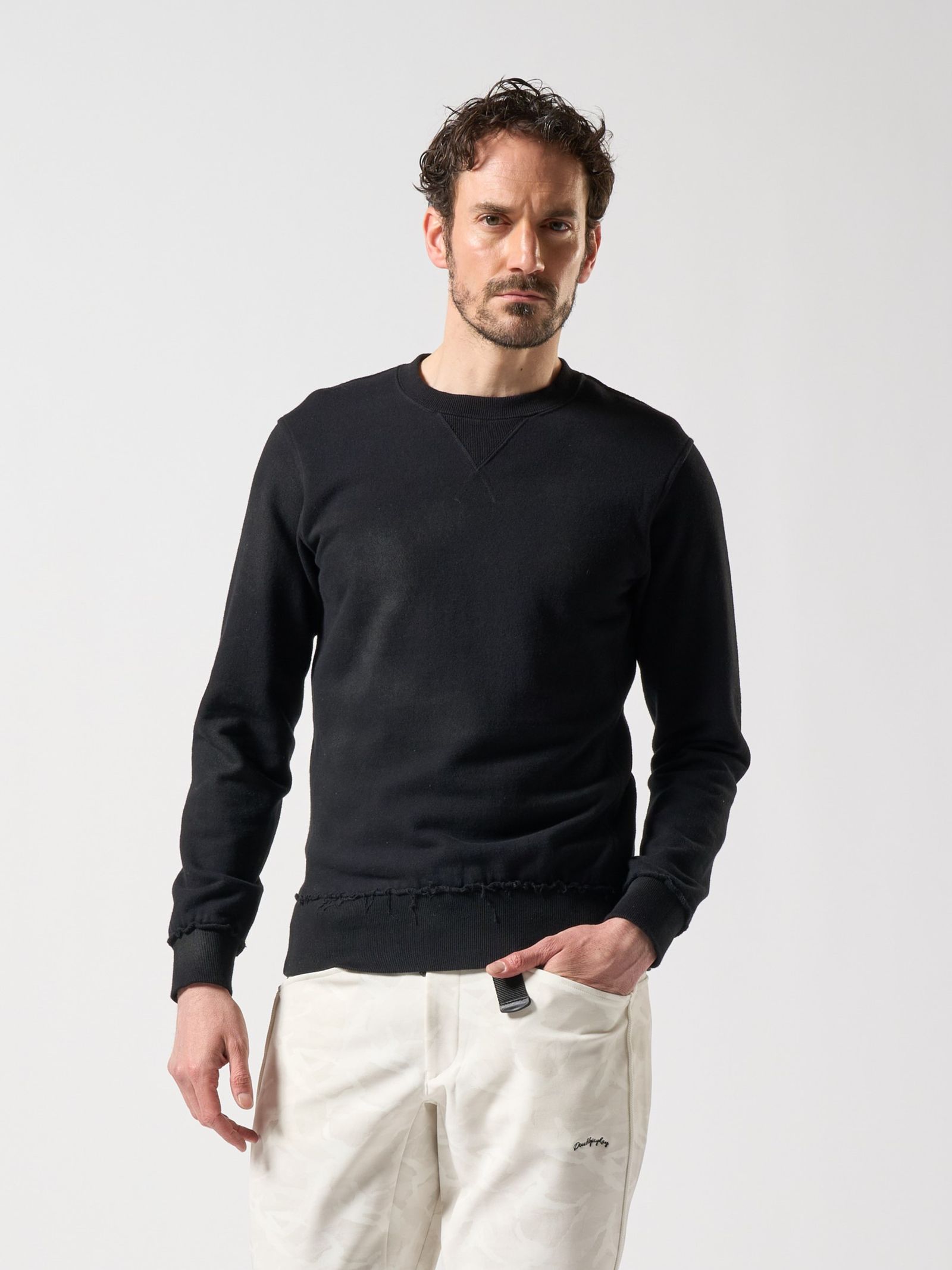 【予約品】 coating sweat / スウェット / デイリーブラック