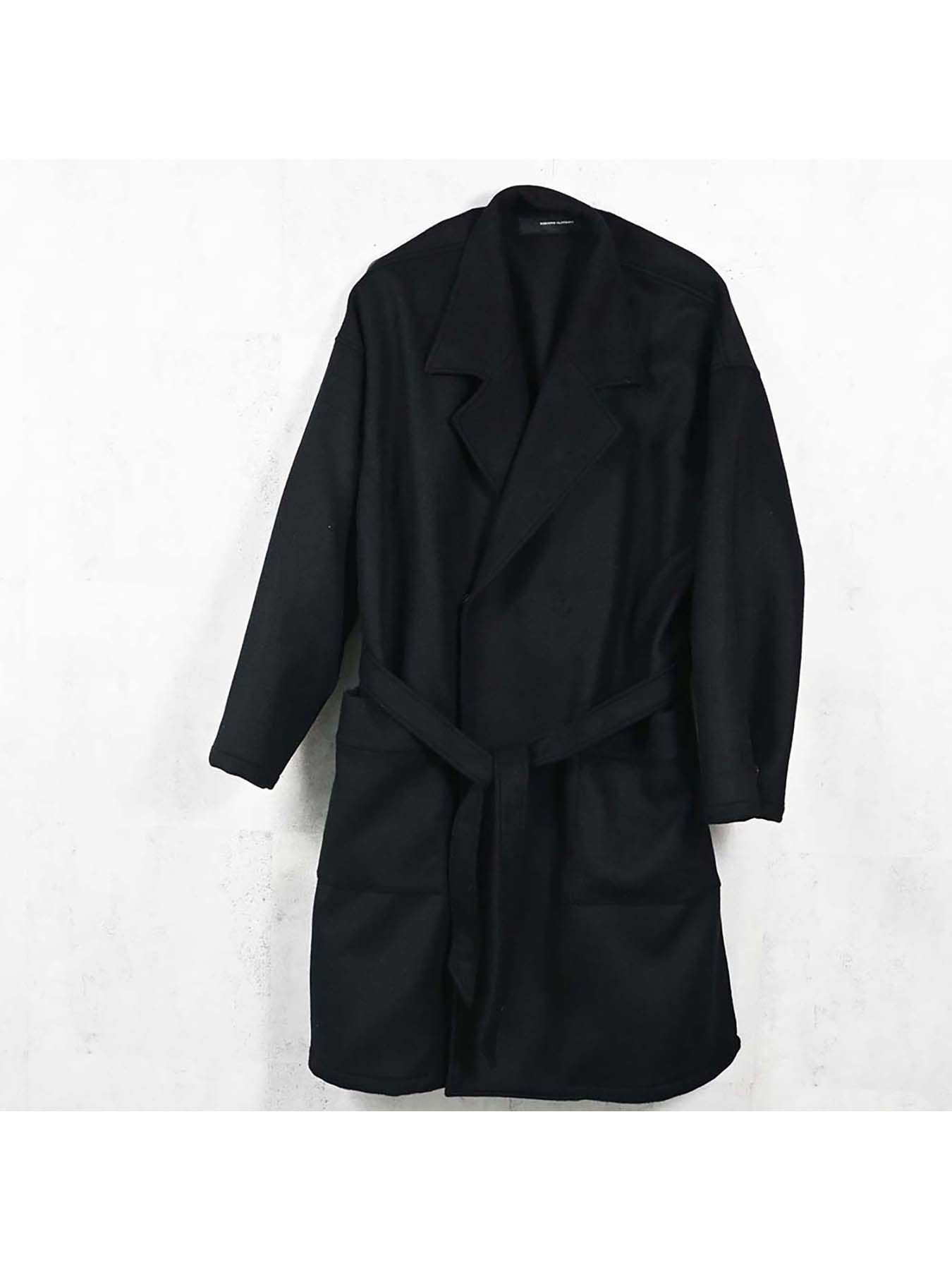 【予約品 】GOWN OVER COAT / ガウンオーバーコート / ブラック