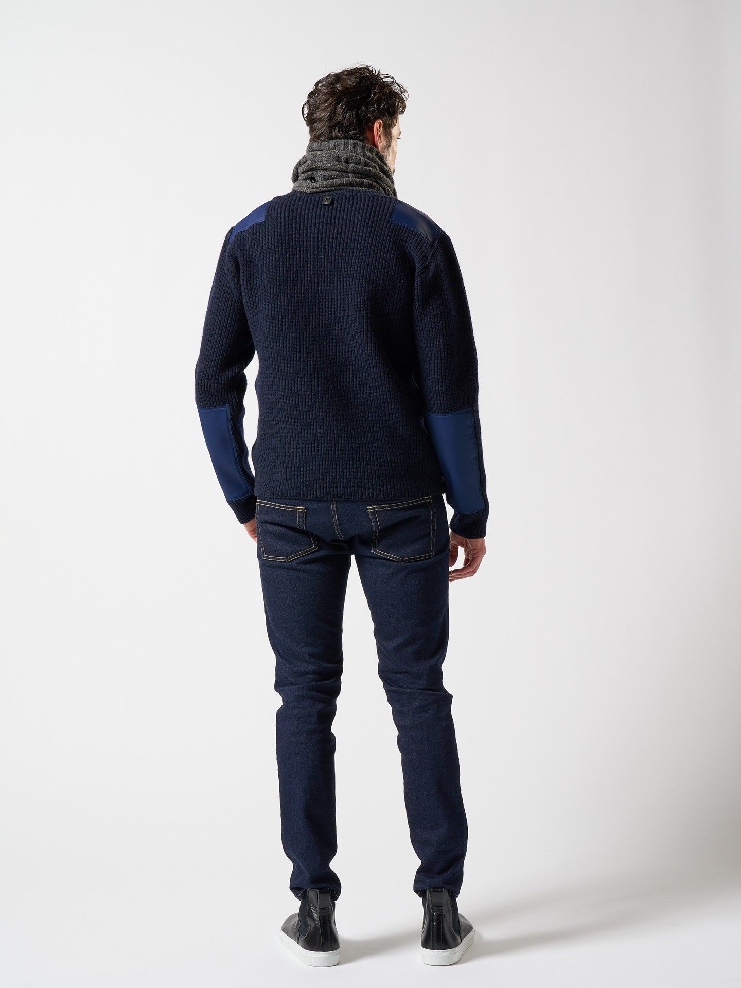 【予約品】 plating cable knit snood / スヌード / グレー