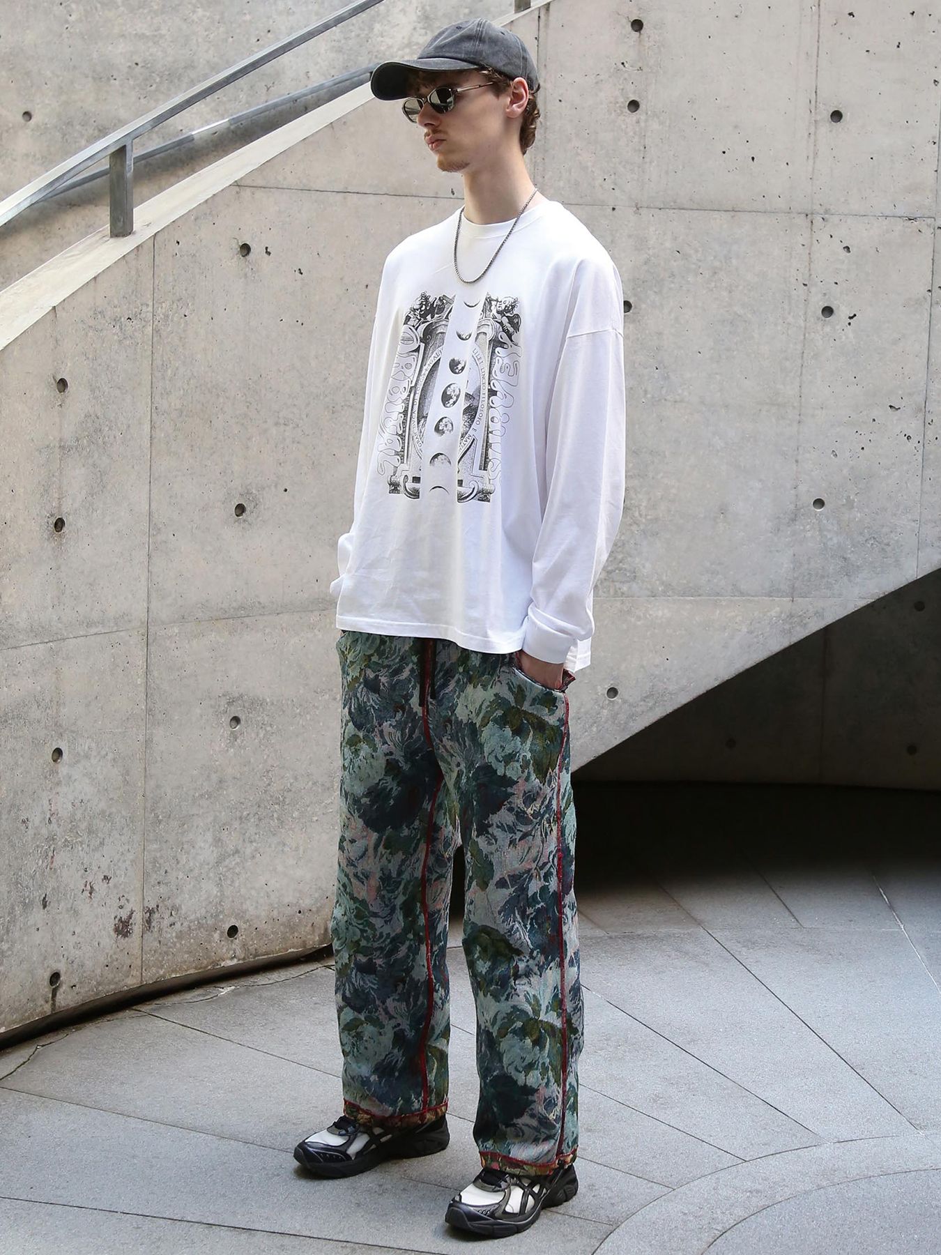【予約品】ORBITAL WIDE-TEE / プリントワイドTシャツ / ホワイト【QUOLT】