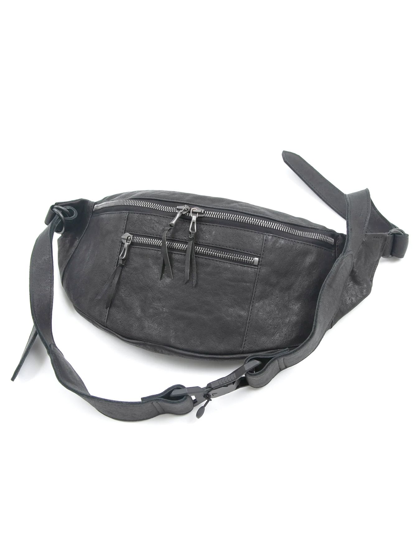 【予約品 10月12日(日) 締切】Pit Vegetable Full Tanned Shrunken Horsehide Body Bag / フルタンニン ピット鞣し シュリンク ホース ハイド ボディー バッグ / HIGH THROTTLE / ブラック×ブラック